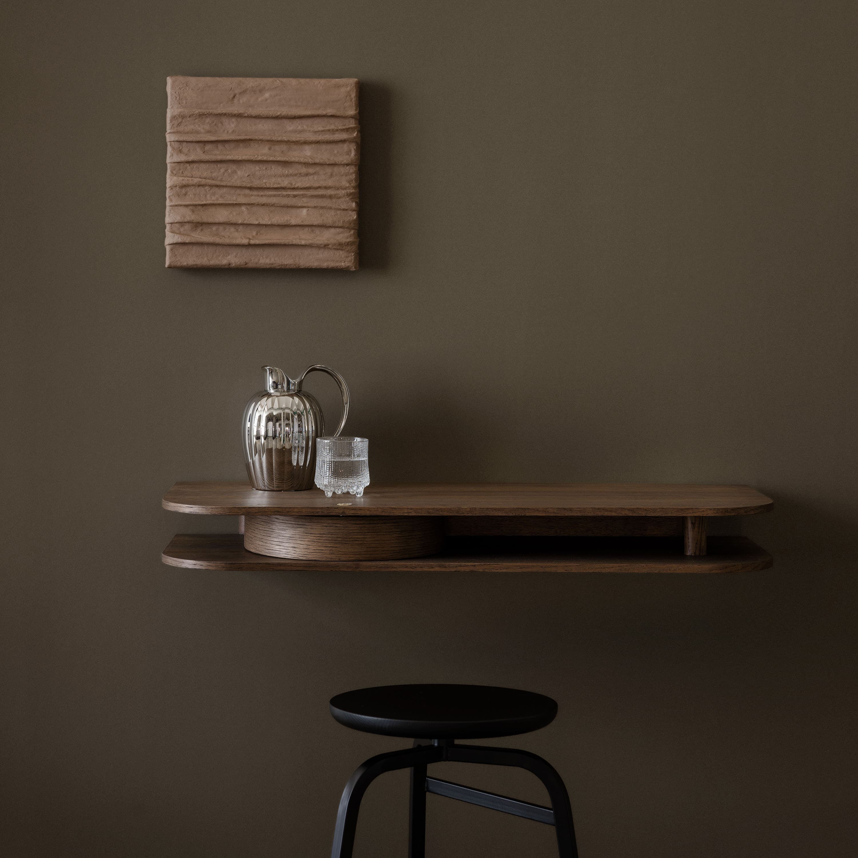 Valet Wandregal Smoked Oak