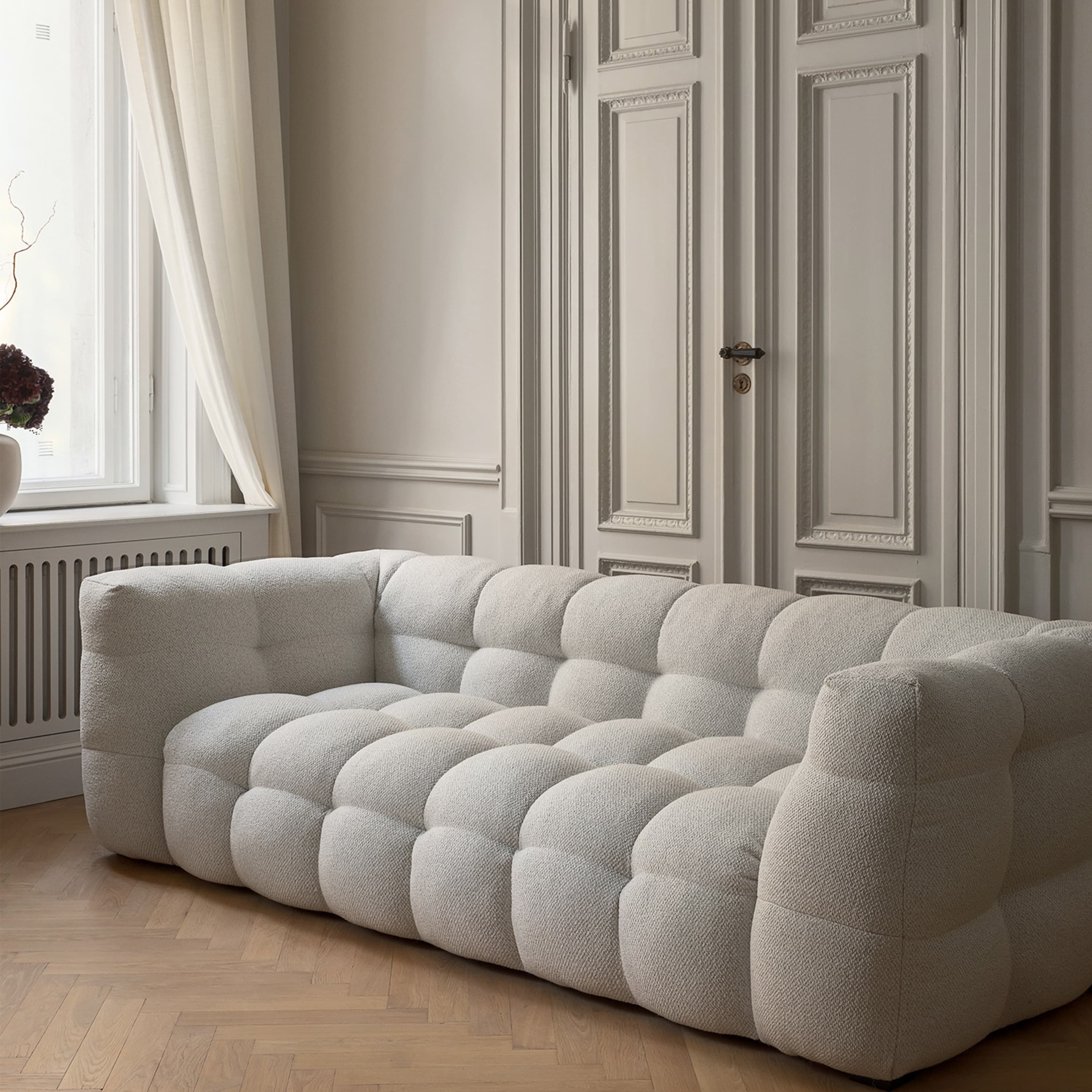 Billie 3-Sitzer Sofa Ivory Bouclé
