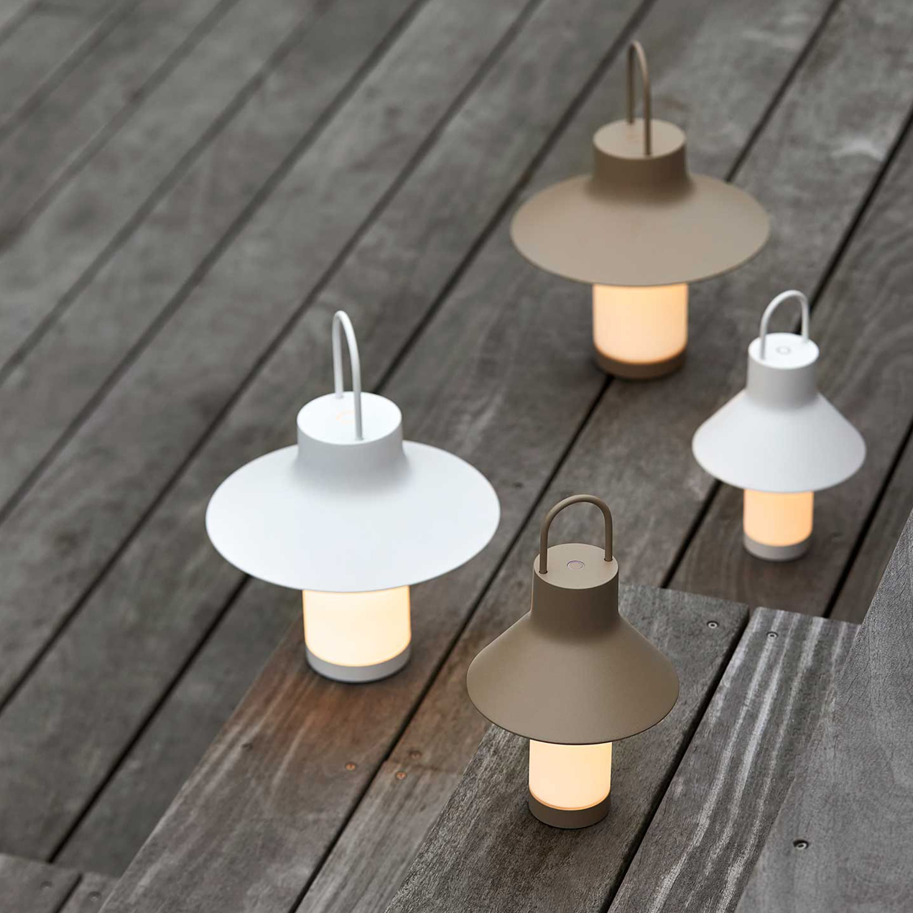 Shadow Portable Table Lamp Grey/Beige Ø15