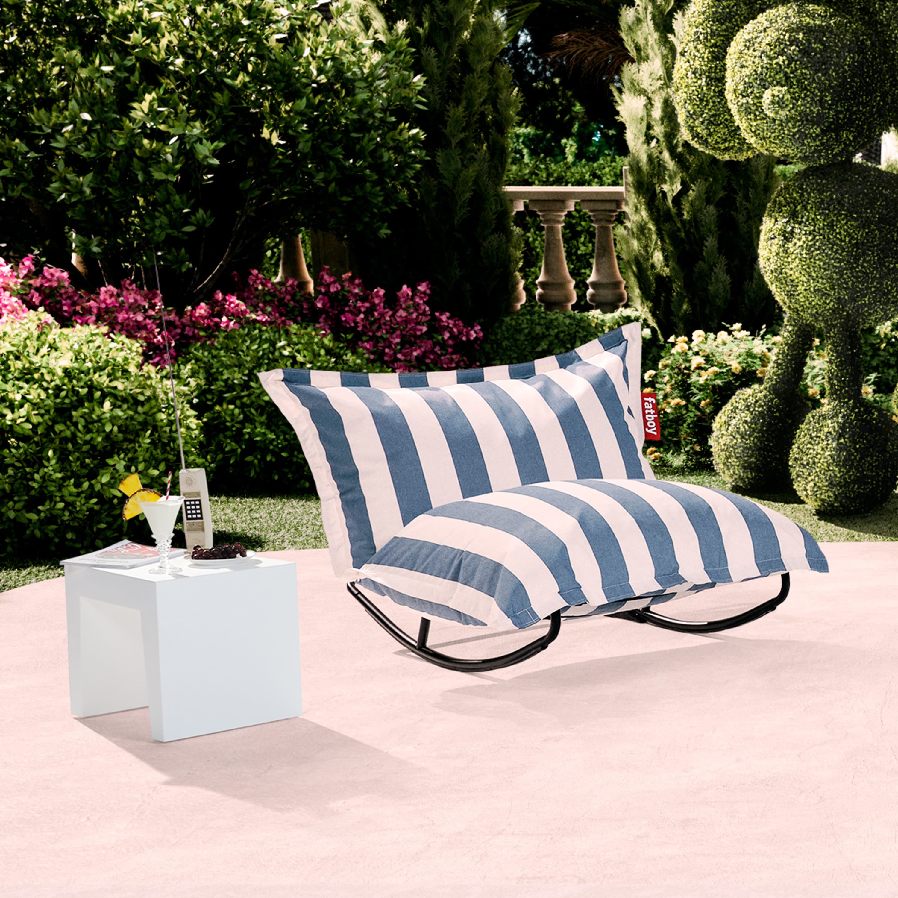 Original Outdoor Sitzpuff Grau Taupe