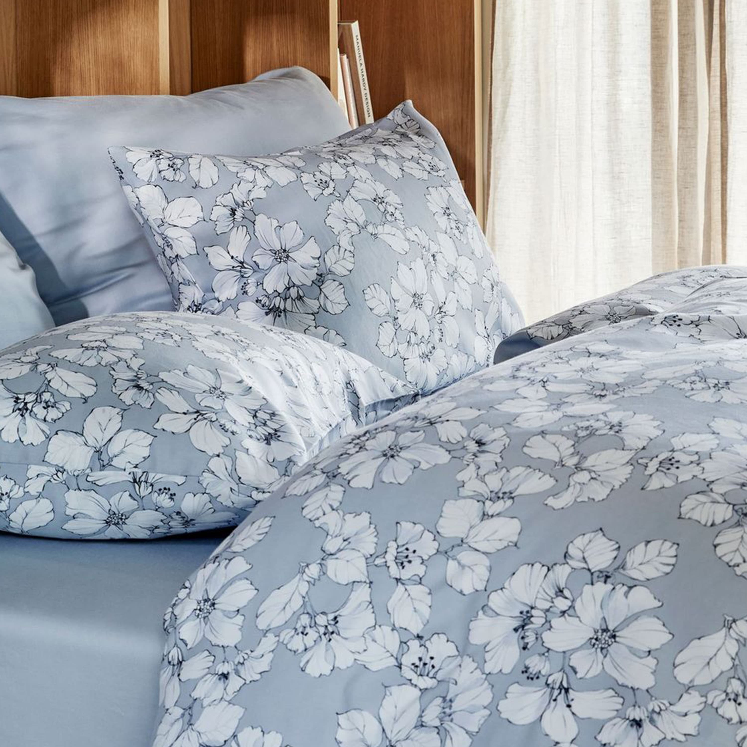 Amelia Duvet Cover Set Sateen Light Blue 150x210/50x60