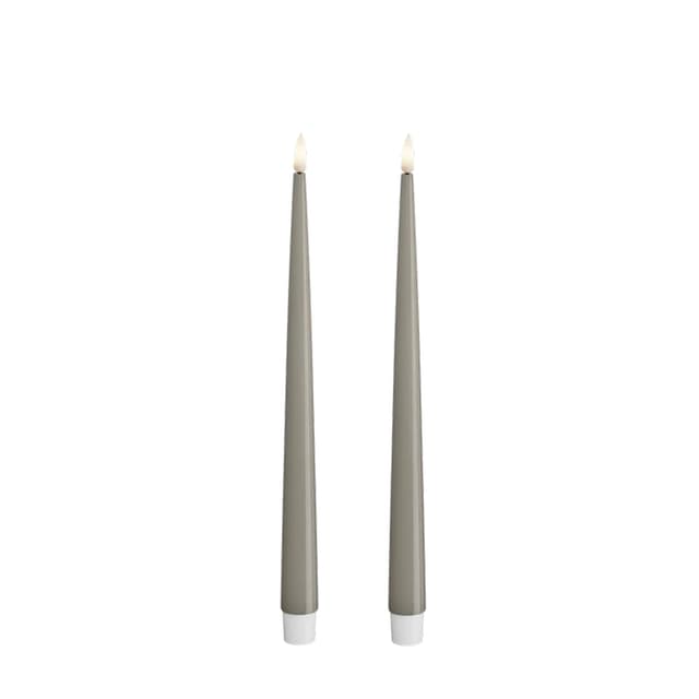 LED Candle Shiny Sand 28cm Set of 2