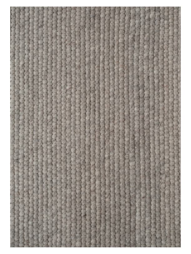 Agner Round Wool Rug Light Grey Ø240