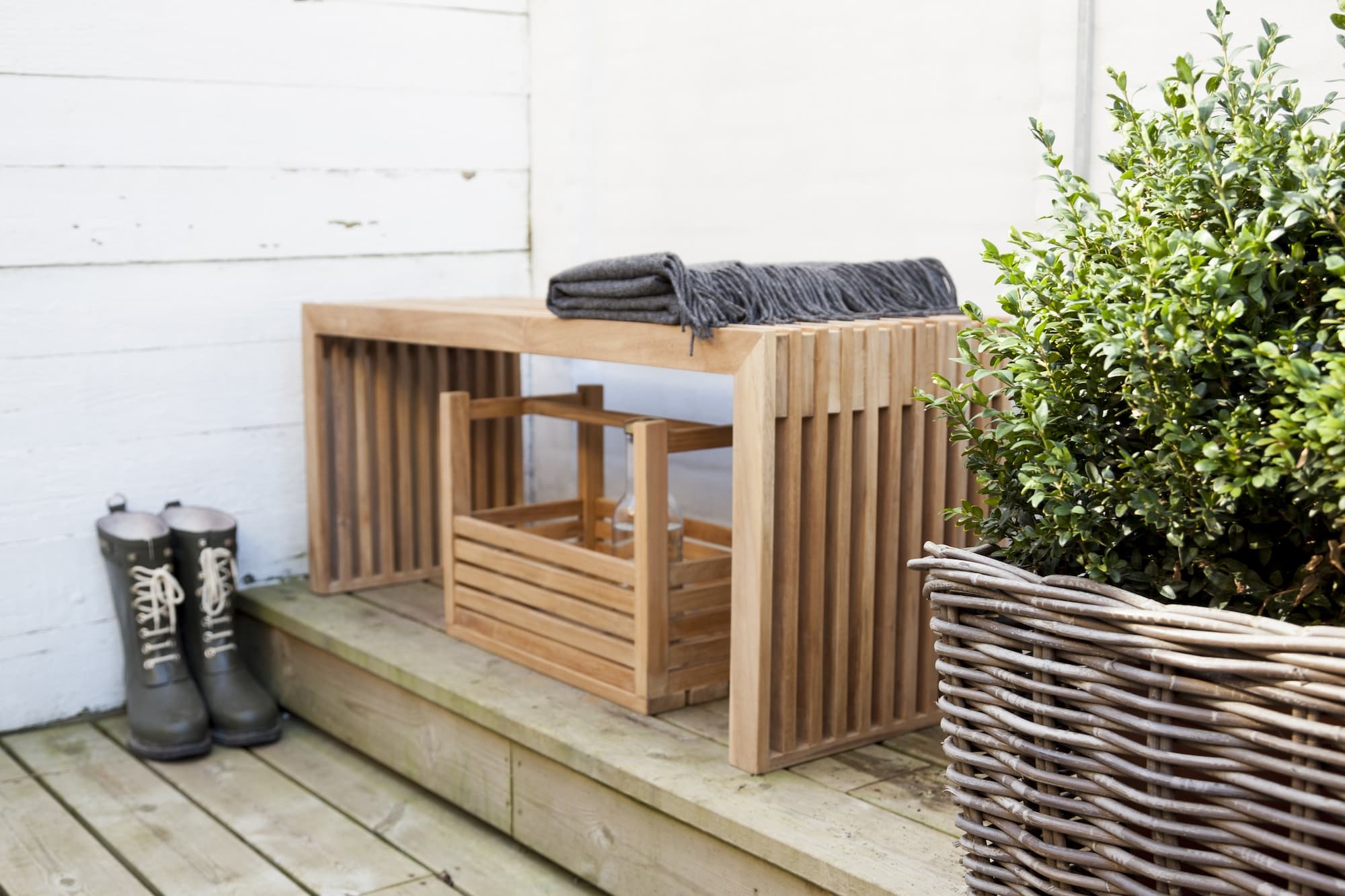 Rib Bank Teakholz 104 cm