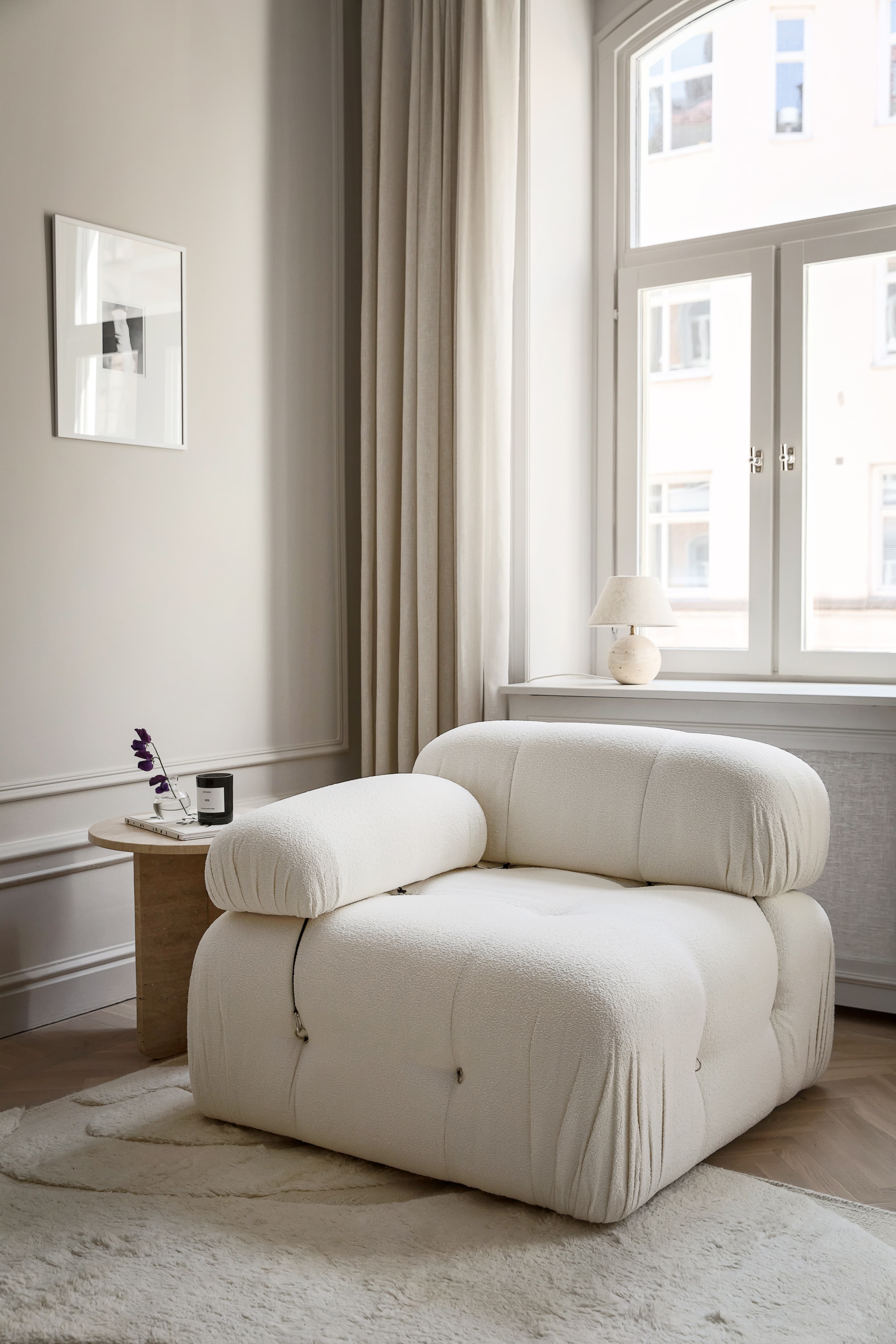 Blanca Linkes Modul White Bouclé