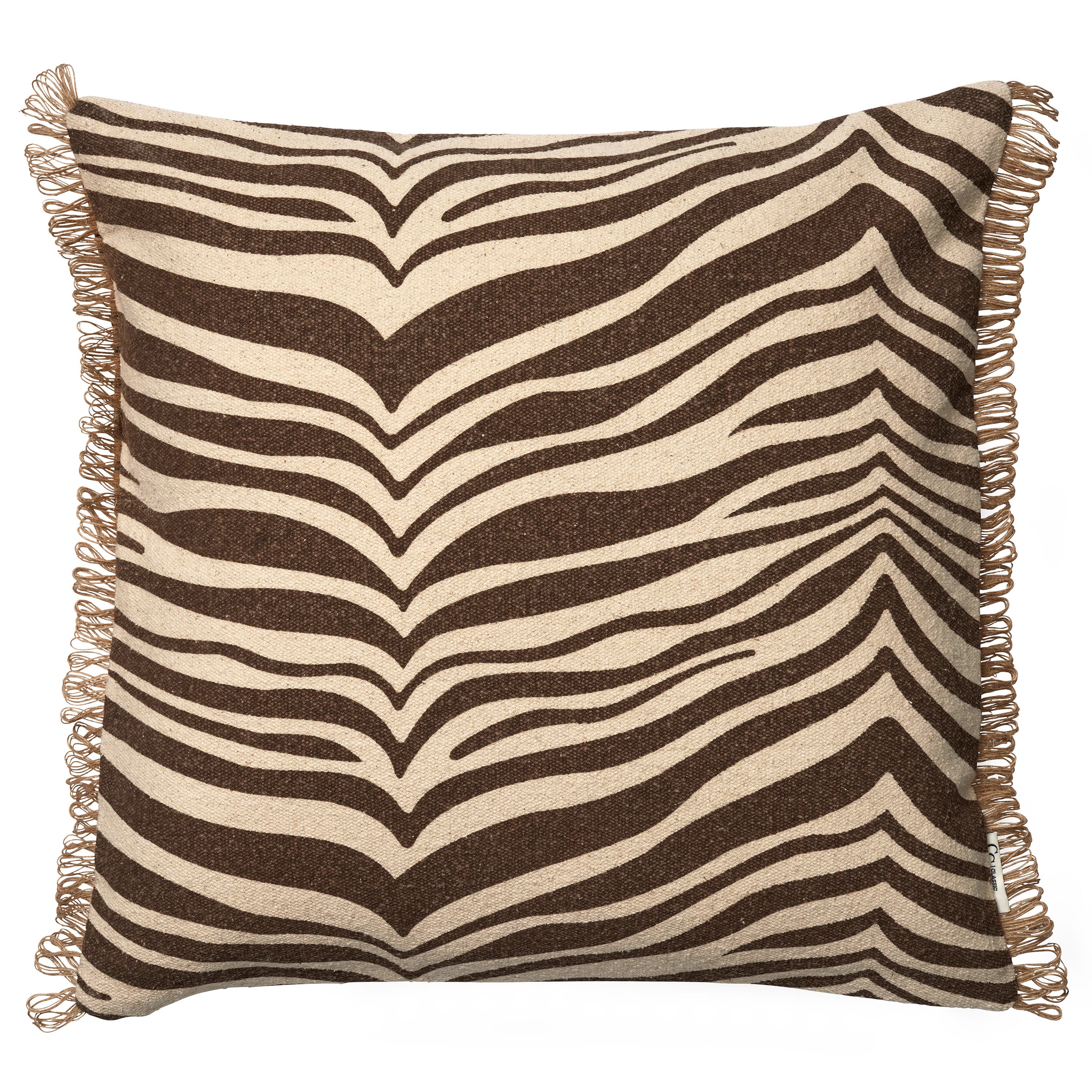 Zebra Kissen Braun/Natur 50x50