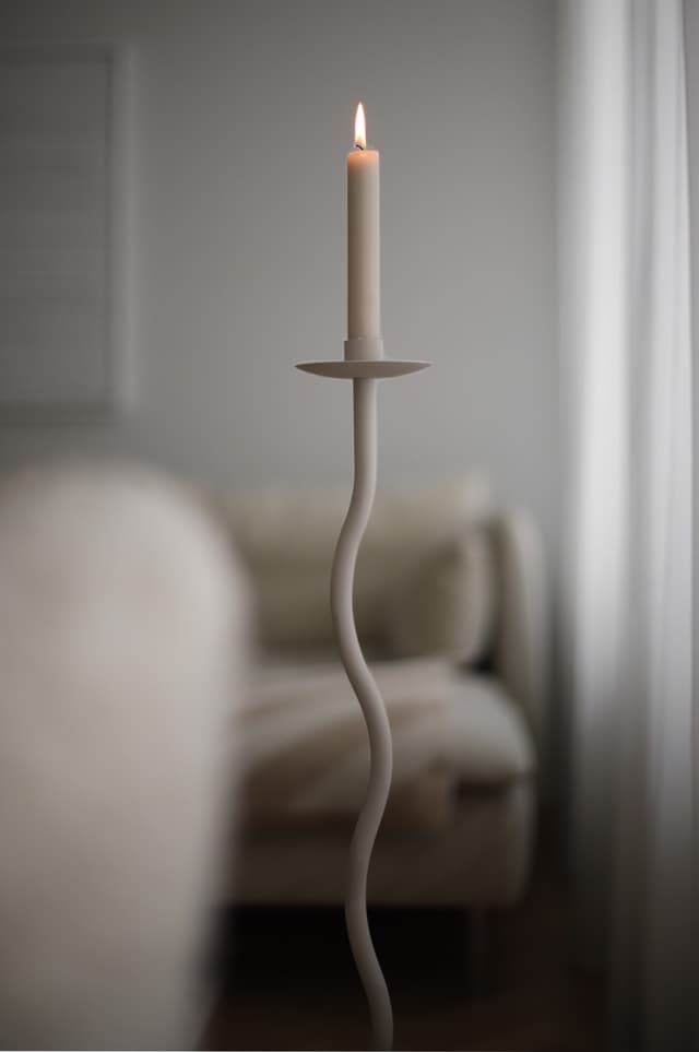 Curved Boden Kerzenständer Sand 85cm