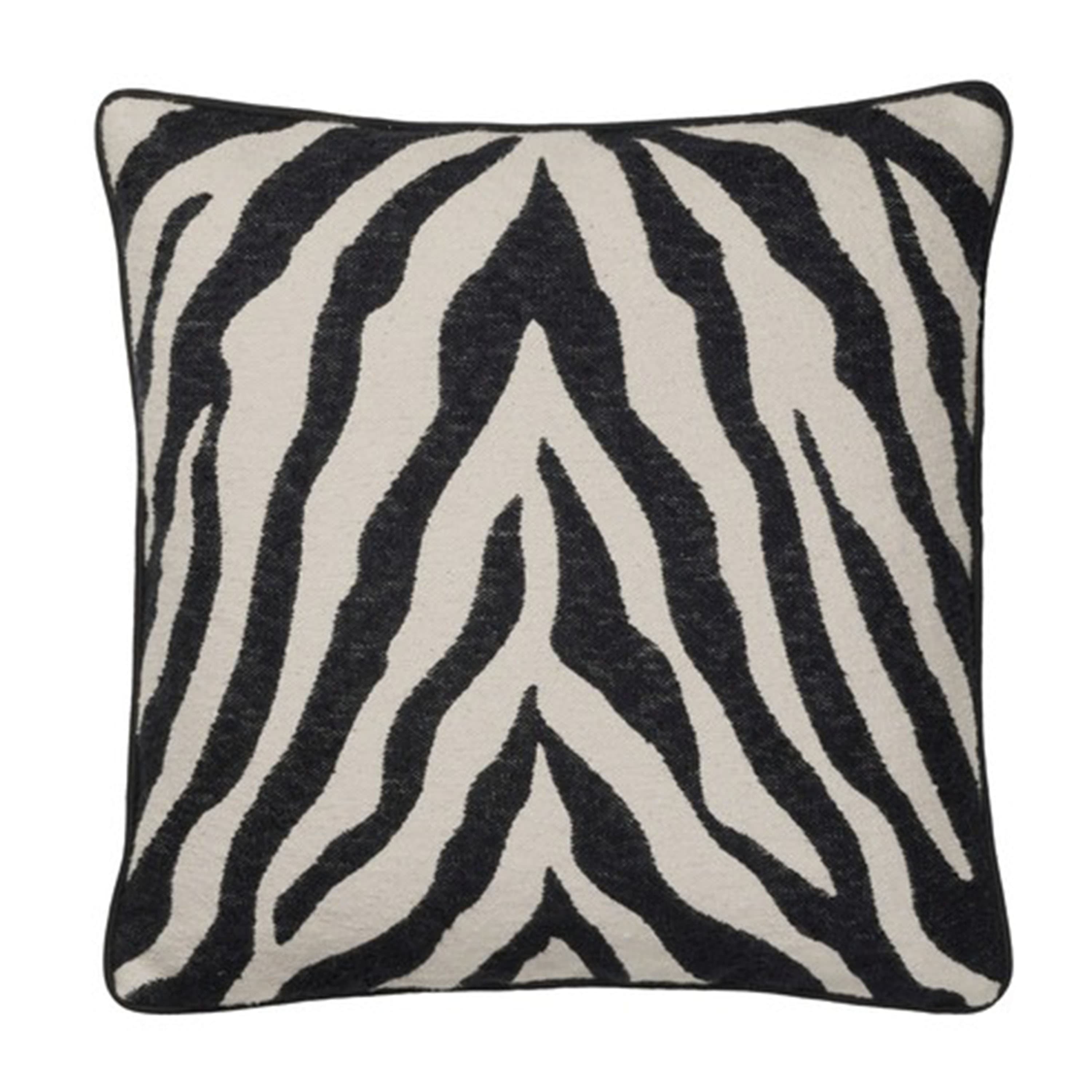 Zebra Cushion Cover Black 50x50