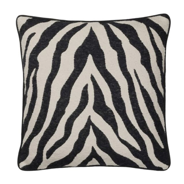 Zebra Cushion Cover Black 50x50