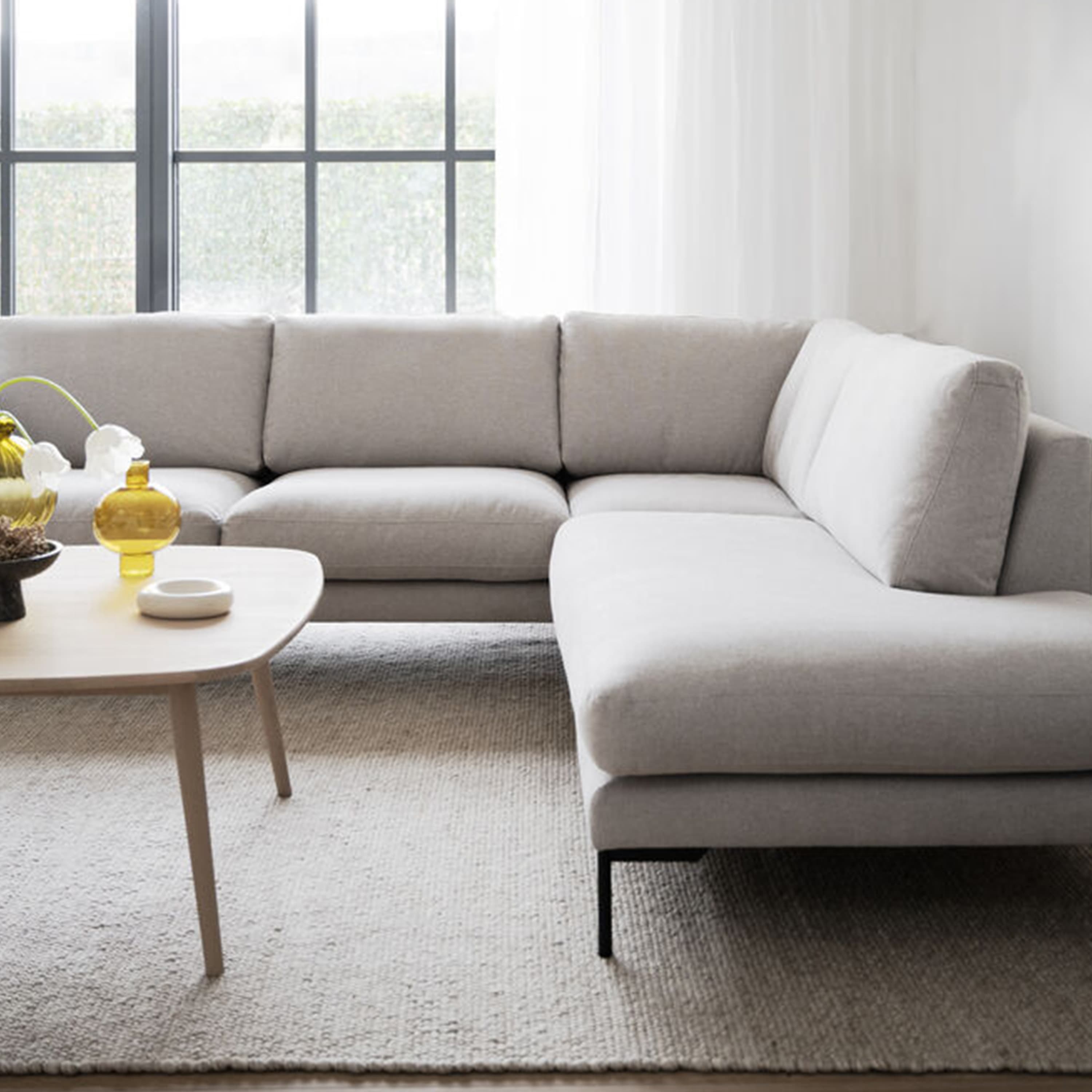Corwin 2,5+2,5-sits Hörnsoffa Höger Beige