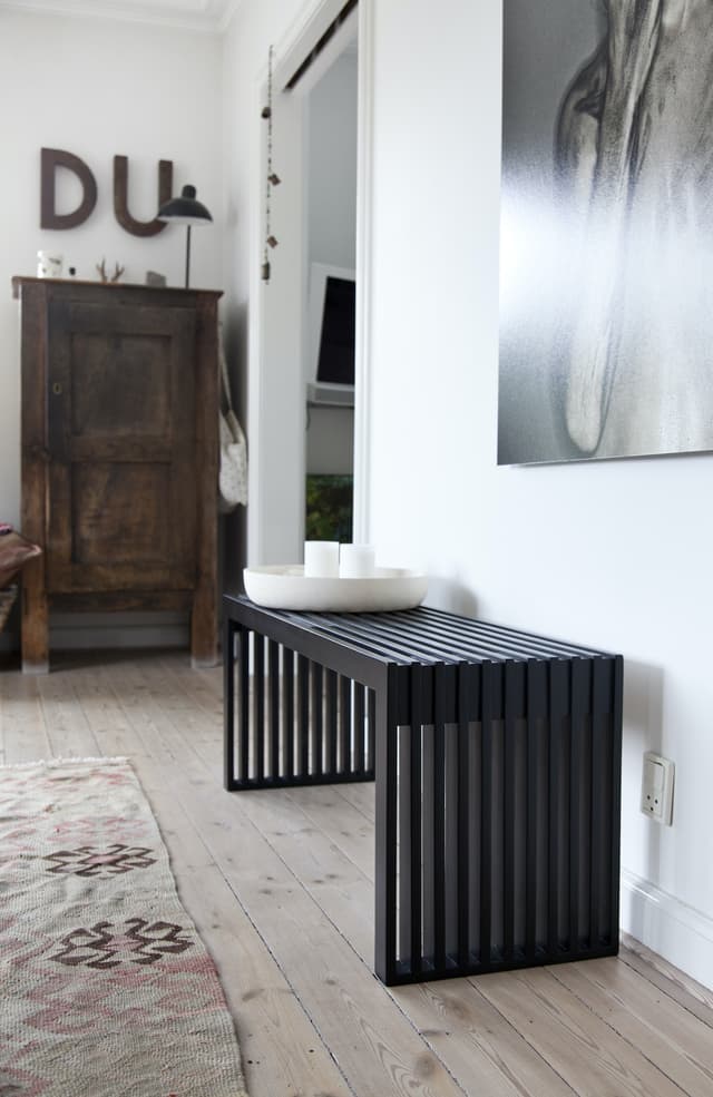 Rib Bank Schwarz 104cm