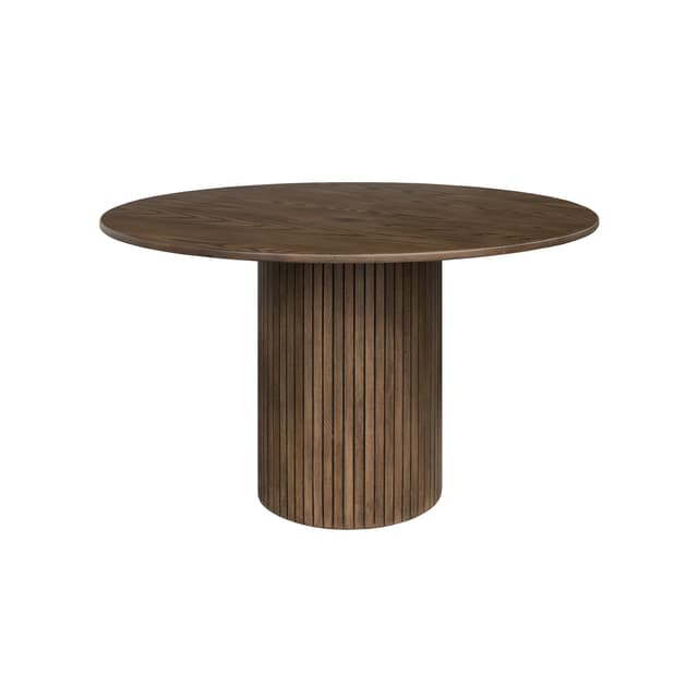 Adele Dining Table Brown Stained Ø120