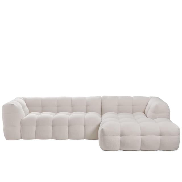 Billie Divansofa Rechts Creme Teddy