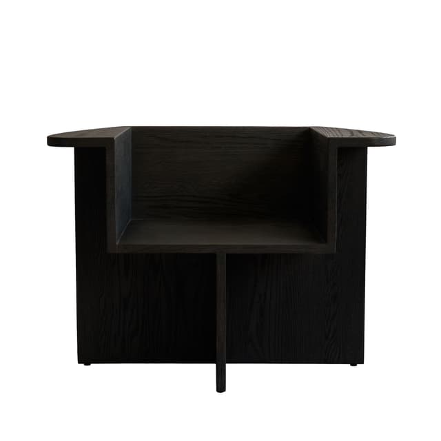 Brutus Loungesessel Coffee Black Eiche