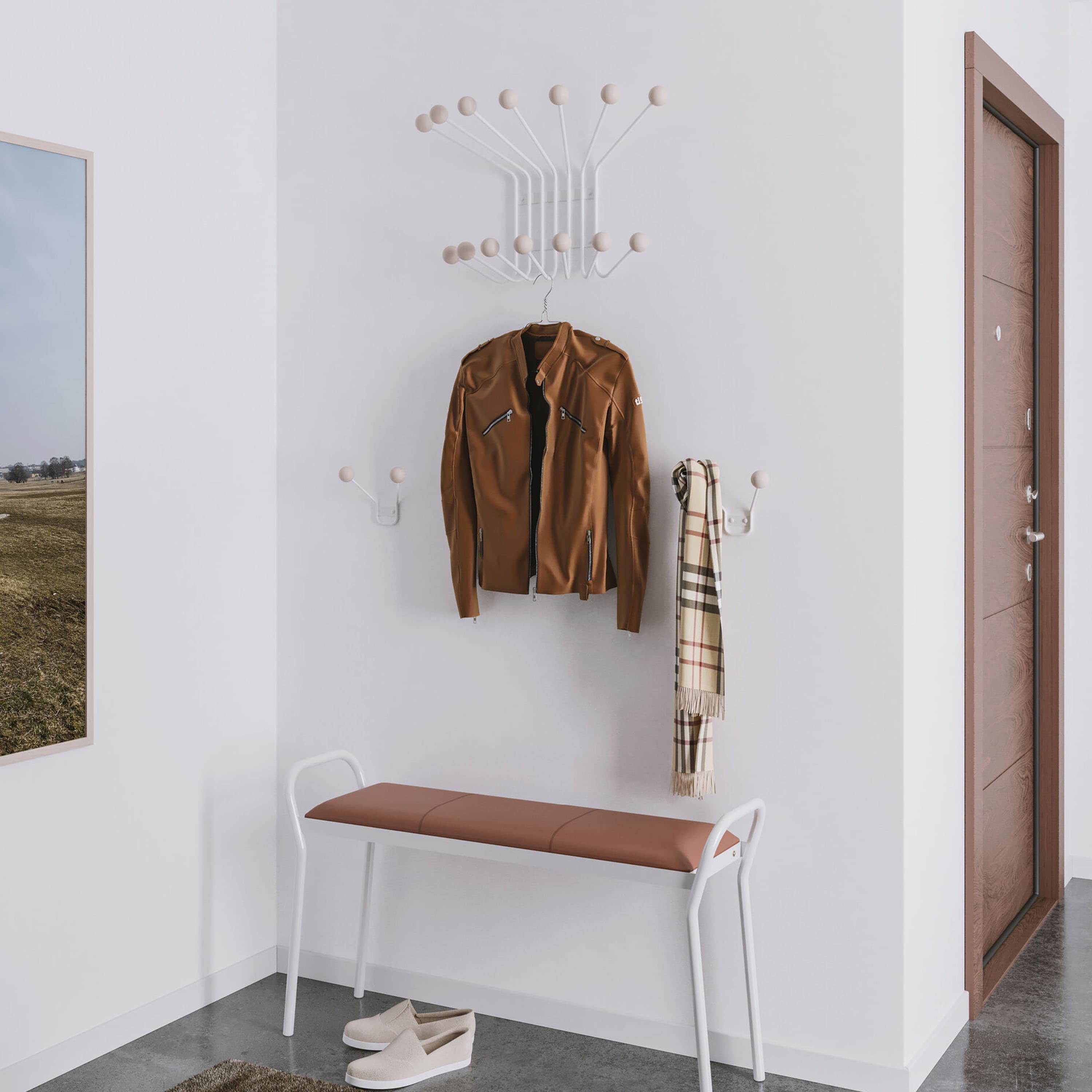 Bill Coat Rack White Large
