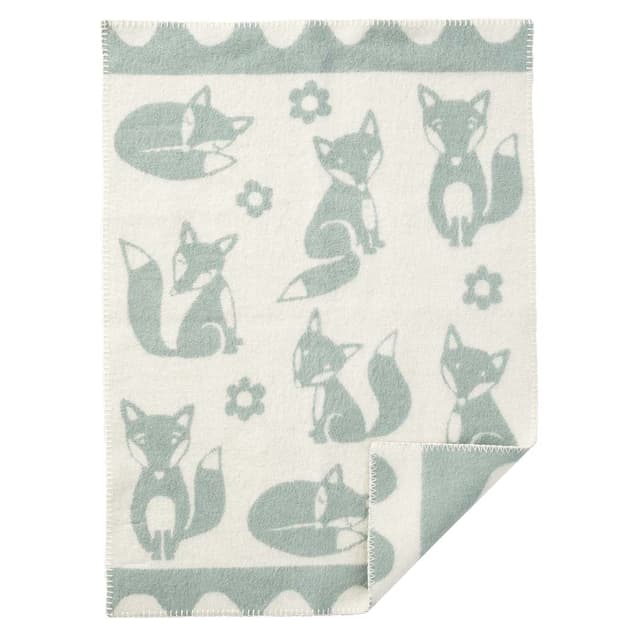 Fox Ökologische Wolldecke Blau