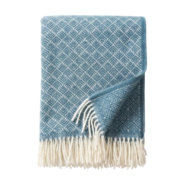 Pampas Ökologische Wolldecke Blau