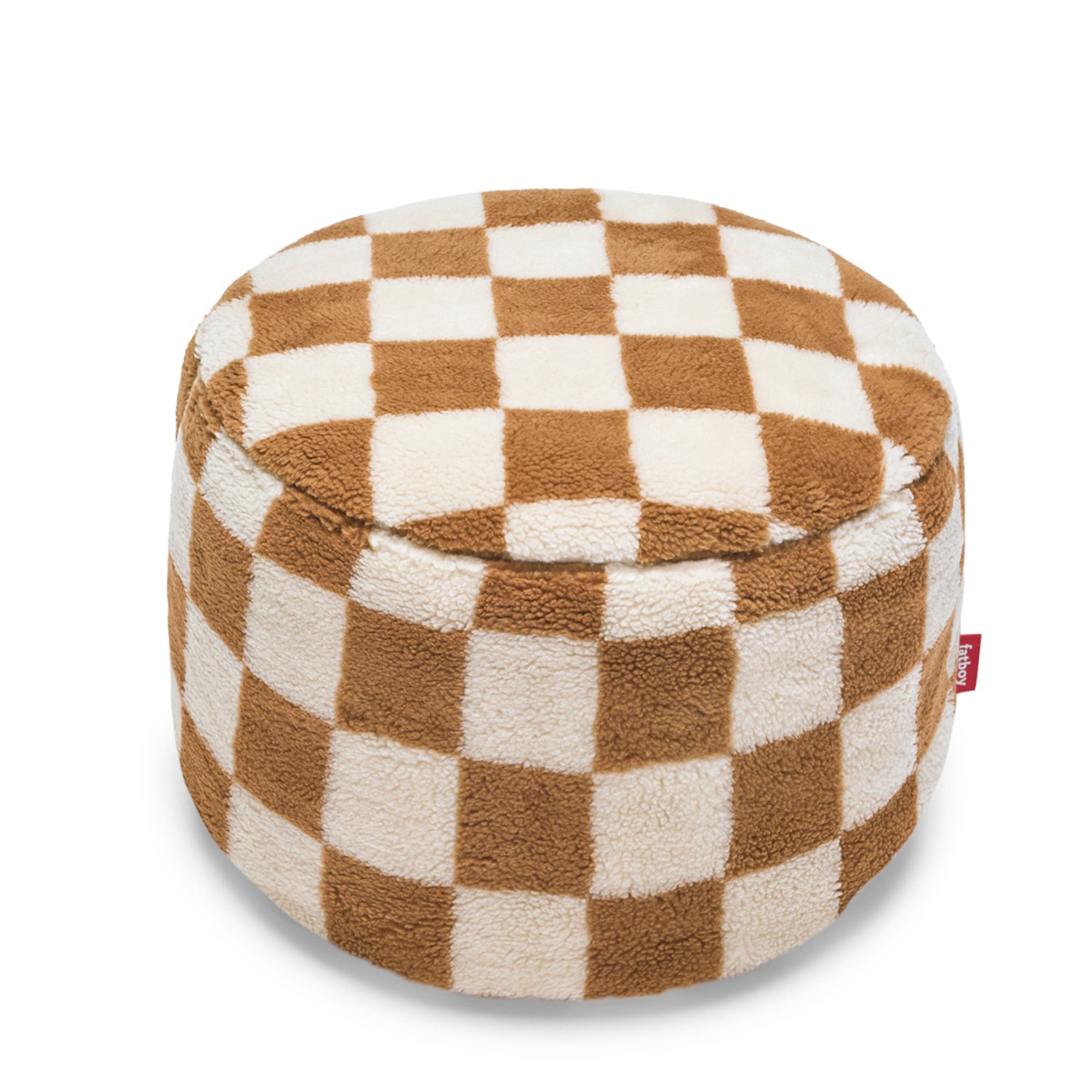 Point Teddy Chess Pouf Almond Cream