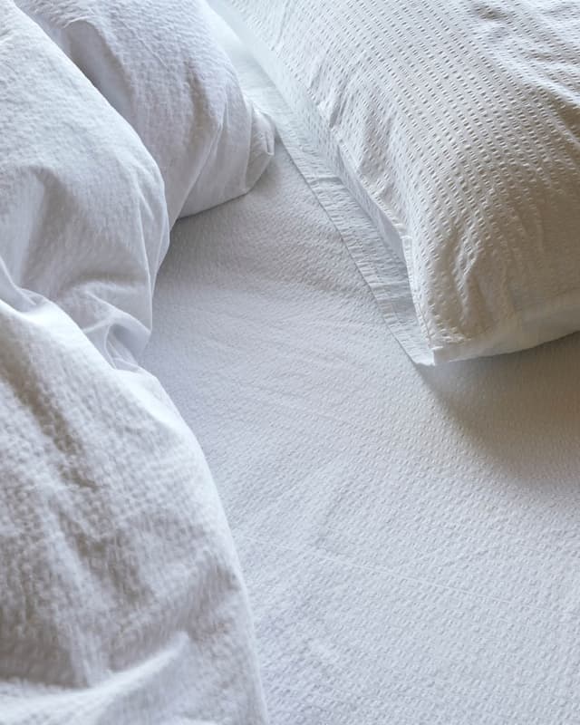 Pure Flat Sheet Seersucker White 150x270