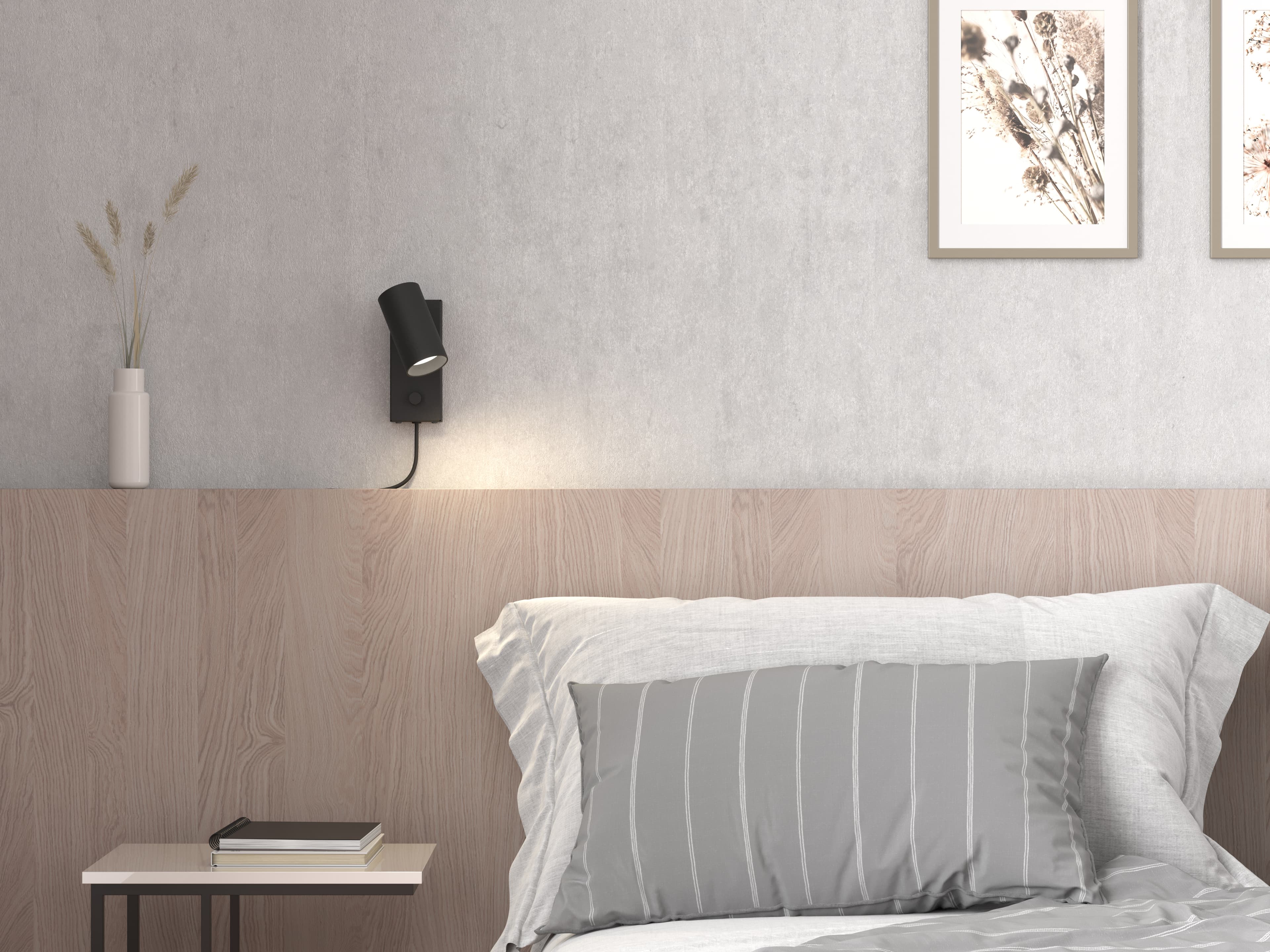 Tyson Wall Lamp Black Texture