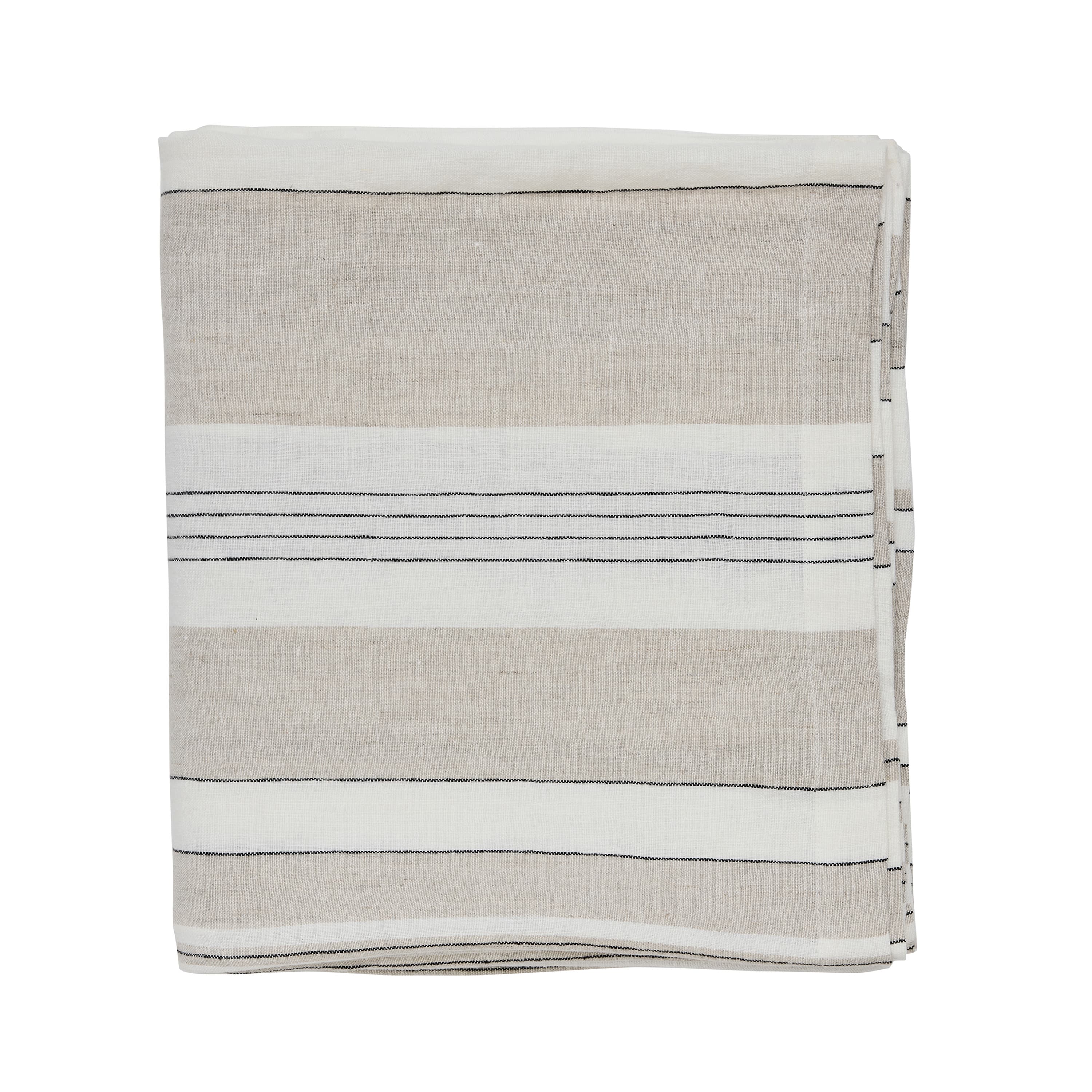Noah Tablecloth Beige Stripe 145x270