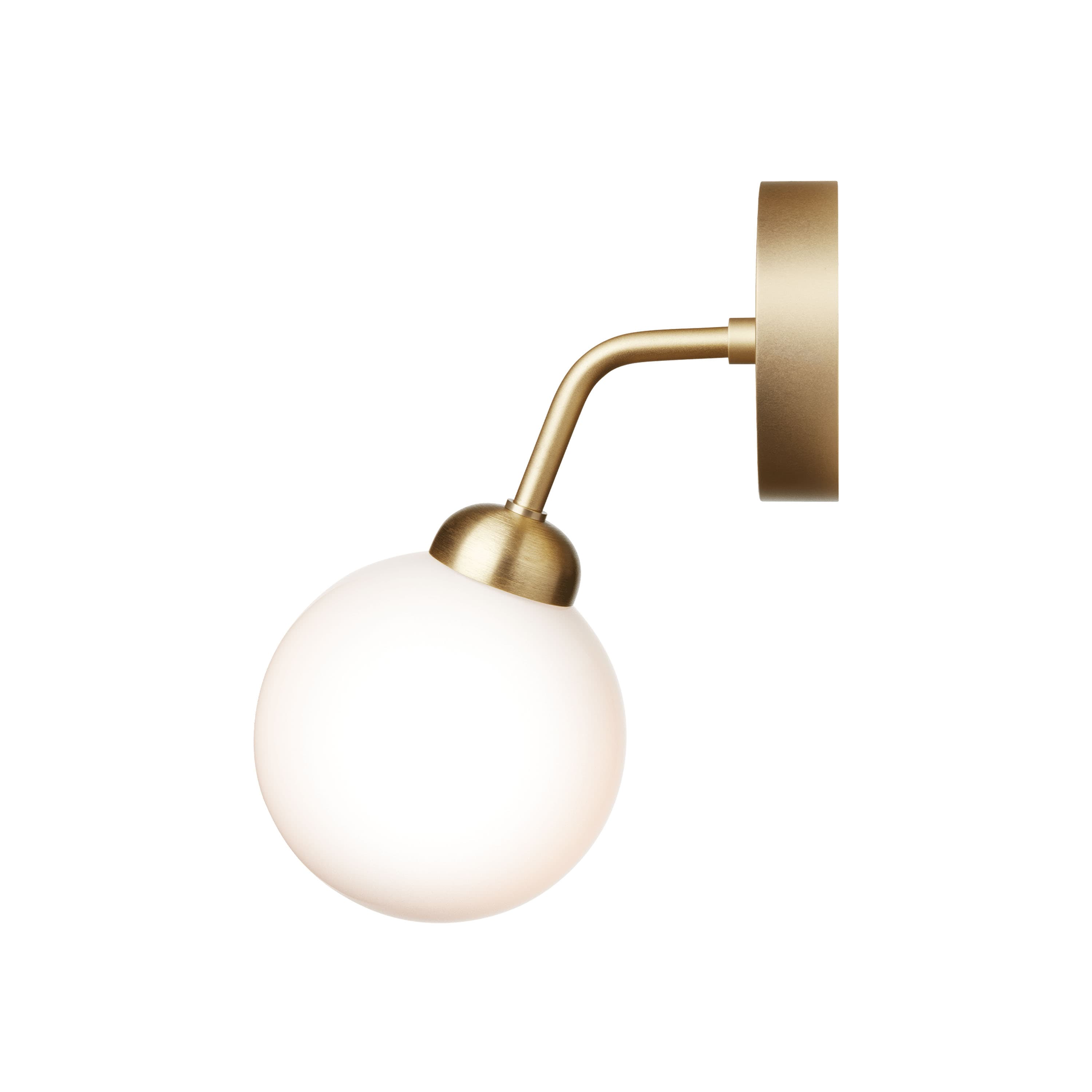 Apiales wall lamp Brushed Brass/Opal
