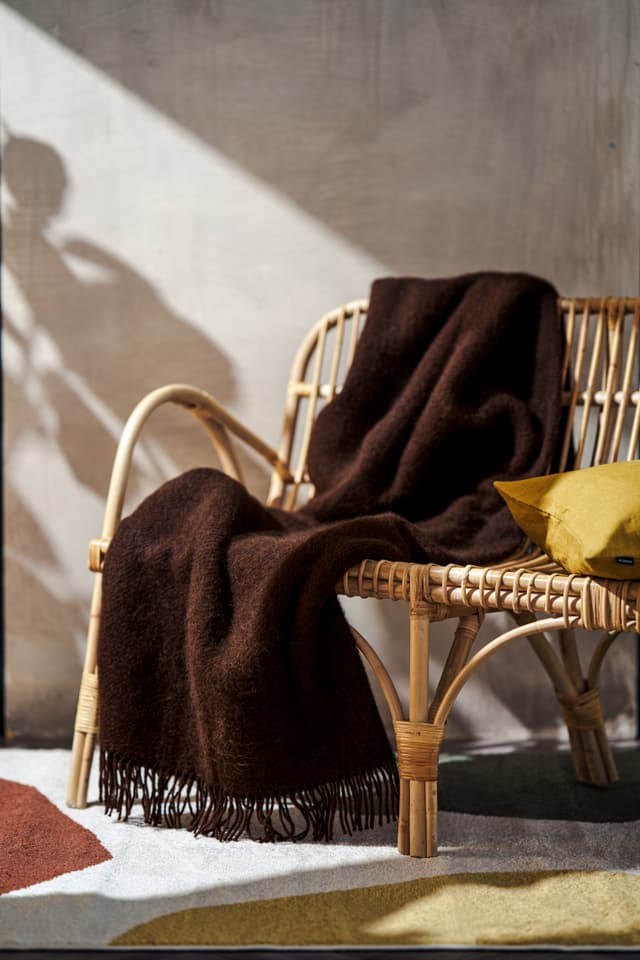Gotland Wool Throw Walnut