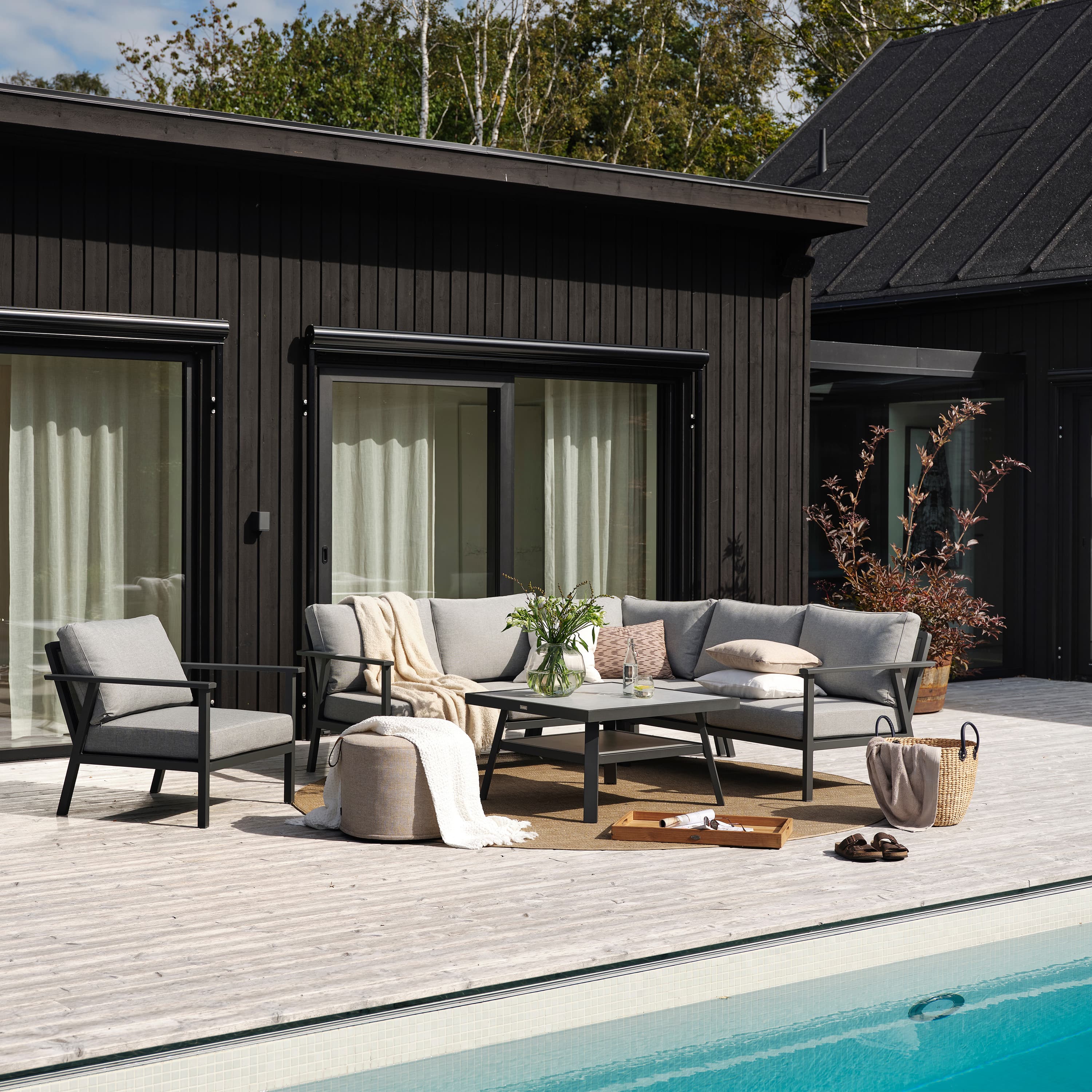 Samvaro Loungestol Antracit/Pearl Grey 69cm