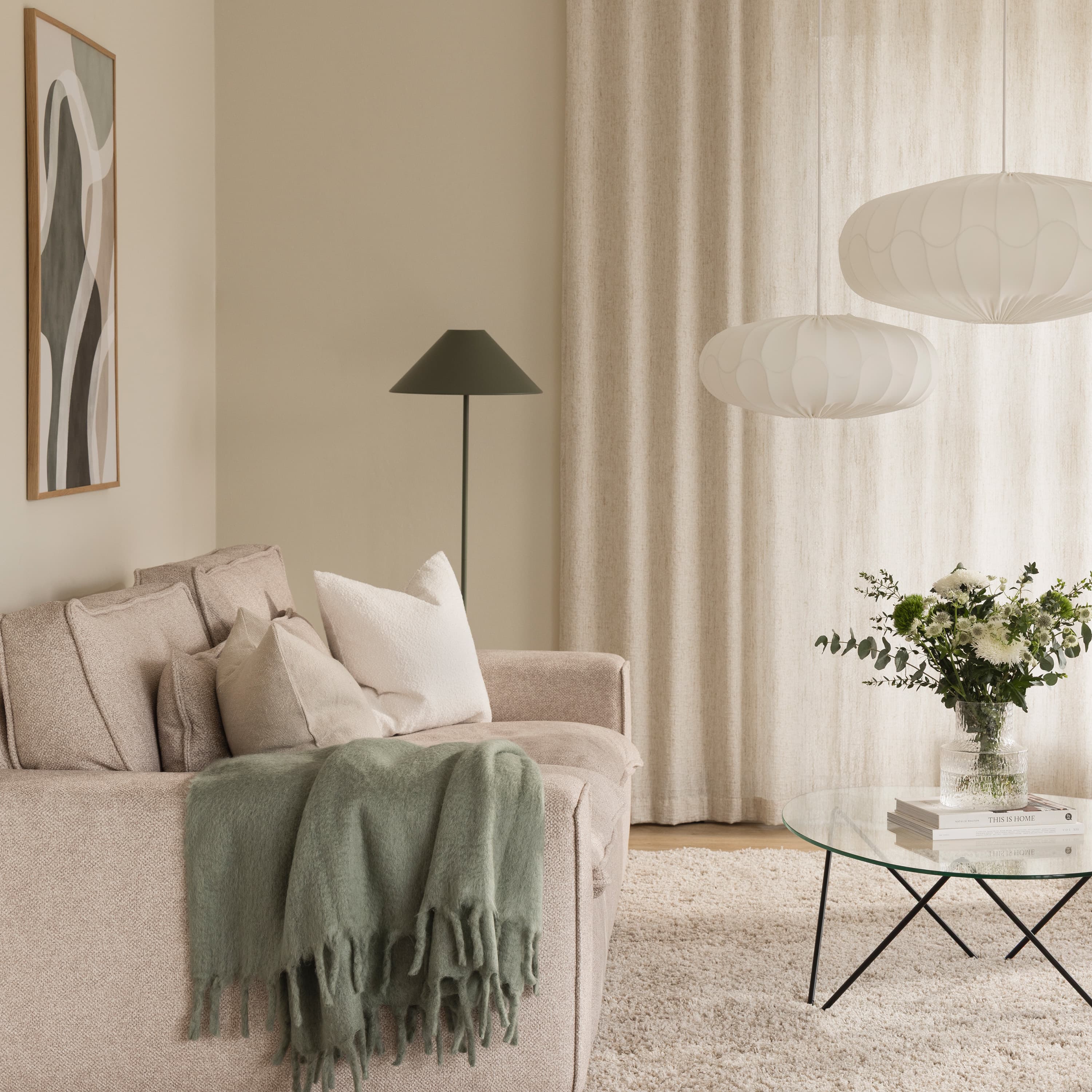 Cannes Stehlampe Moosgrün