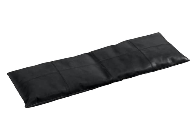Seat Cushion Bench Leather Black 104x35cm