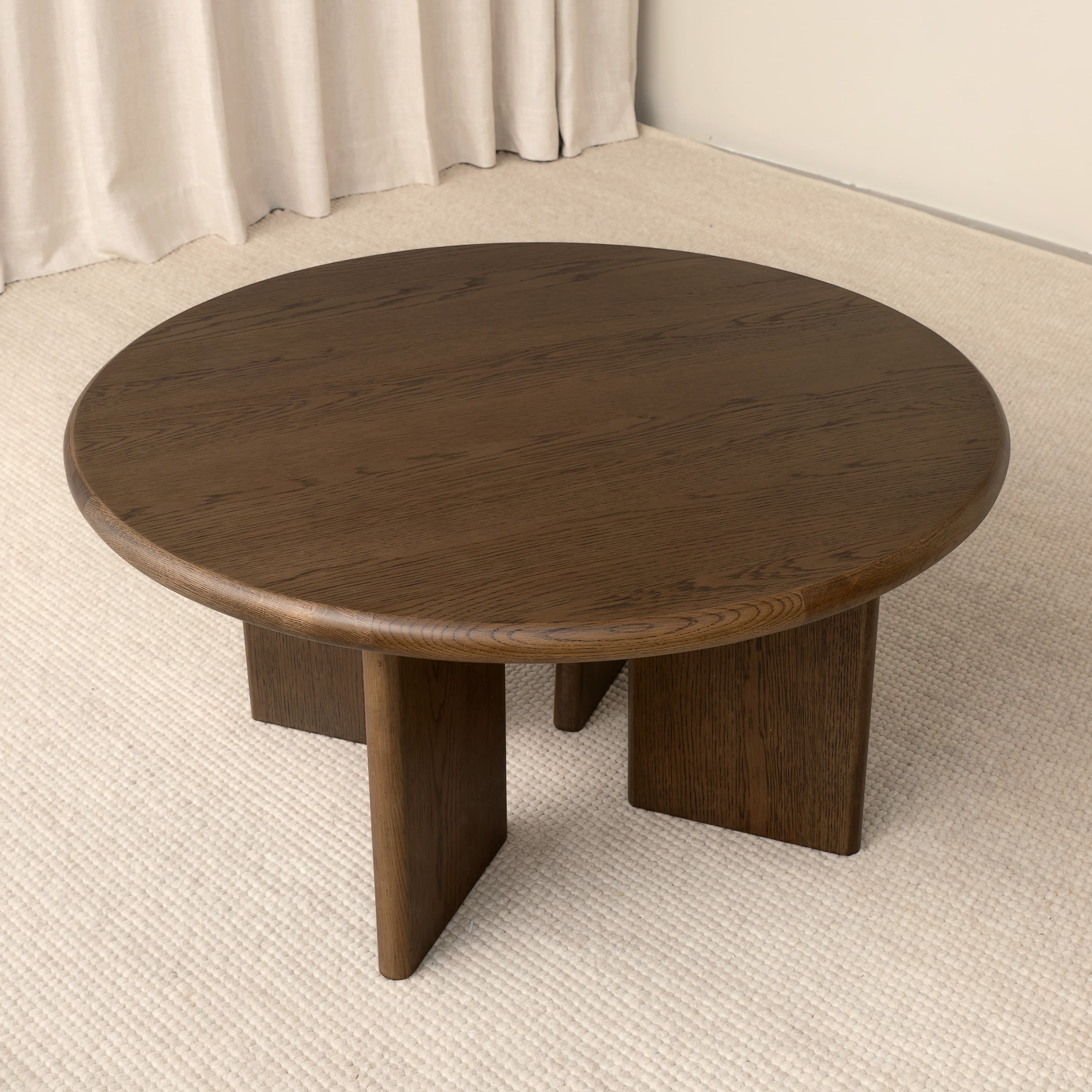 Ollie Couchtisch Braun gebeizte Eiche 90 cm