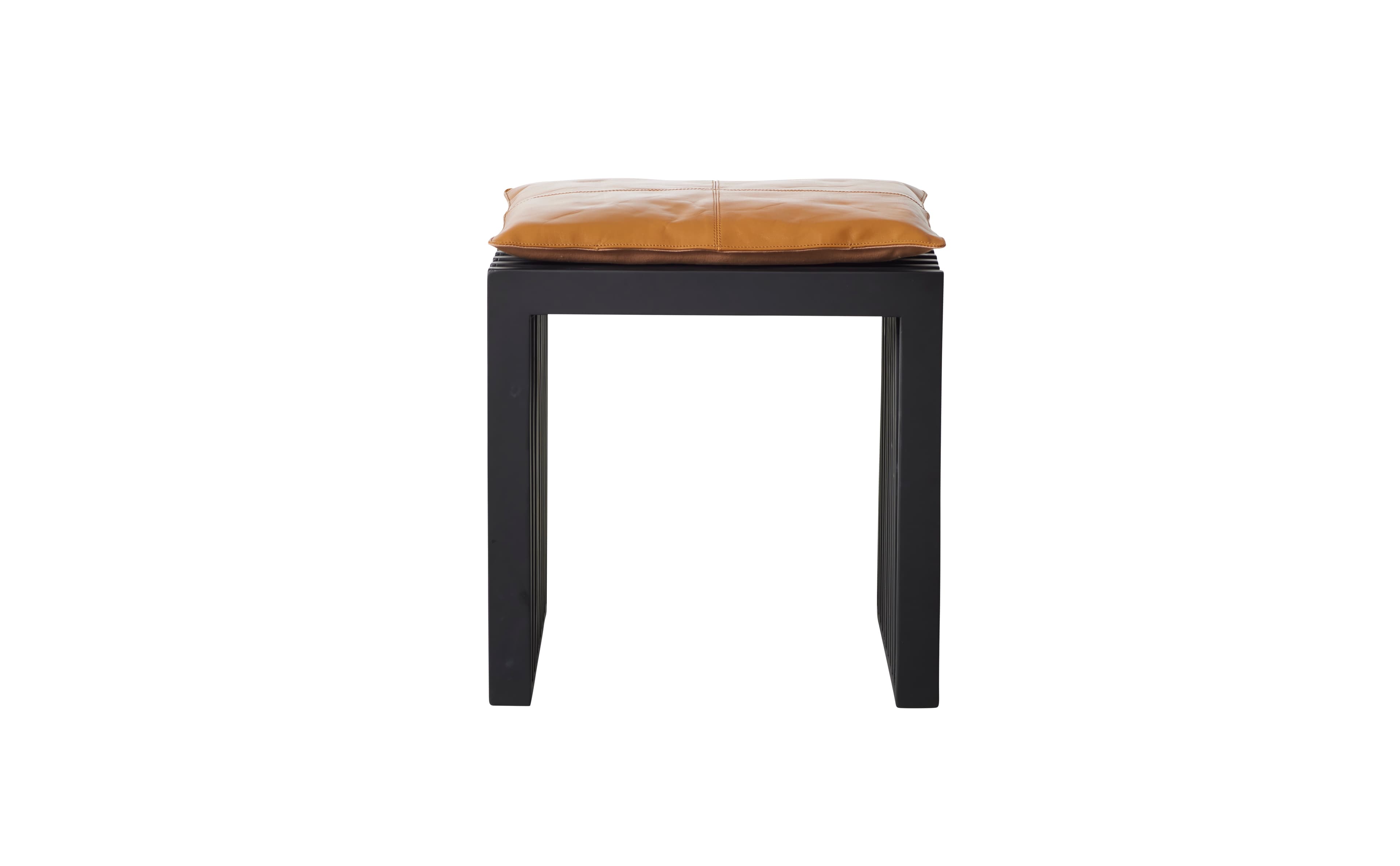 Rib Stool Black/Brown 45cm