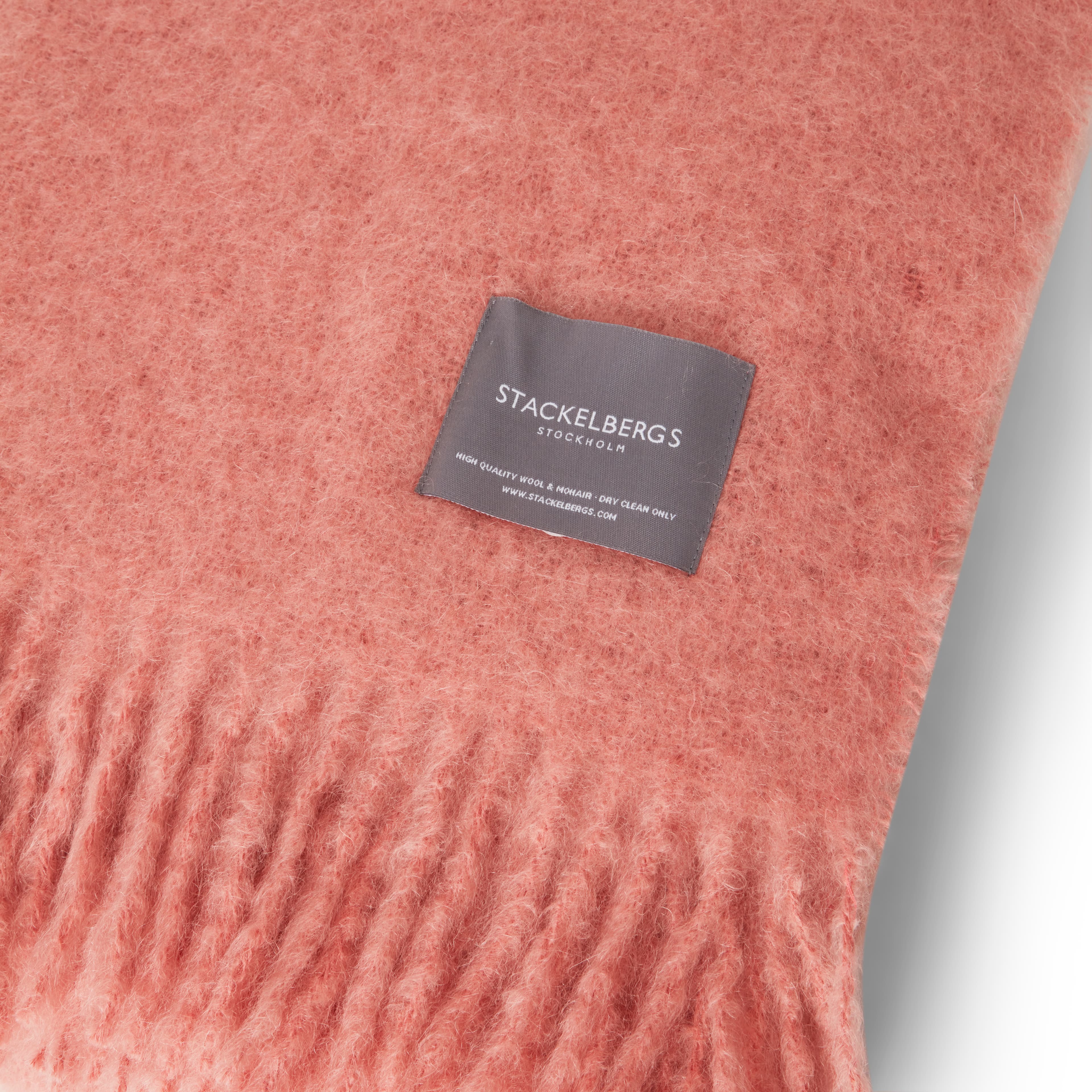 Mohair Pläd Mellow Rose/Brick Melange