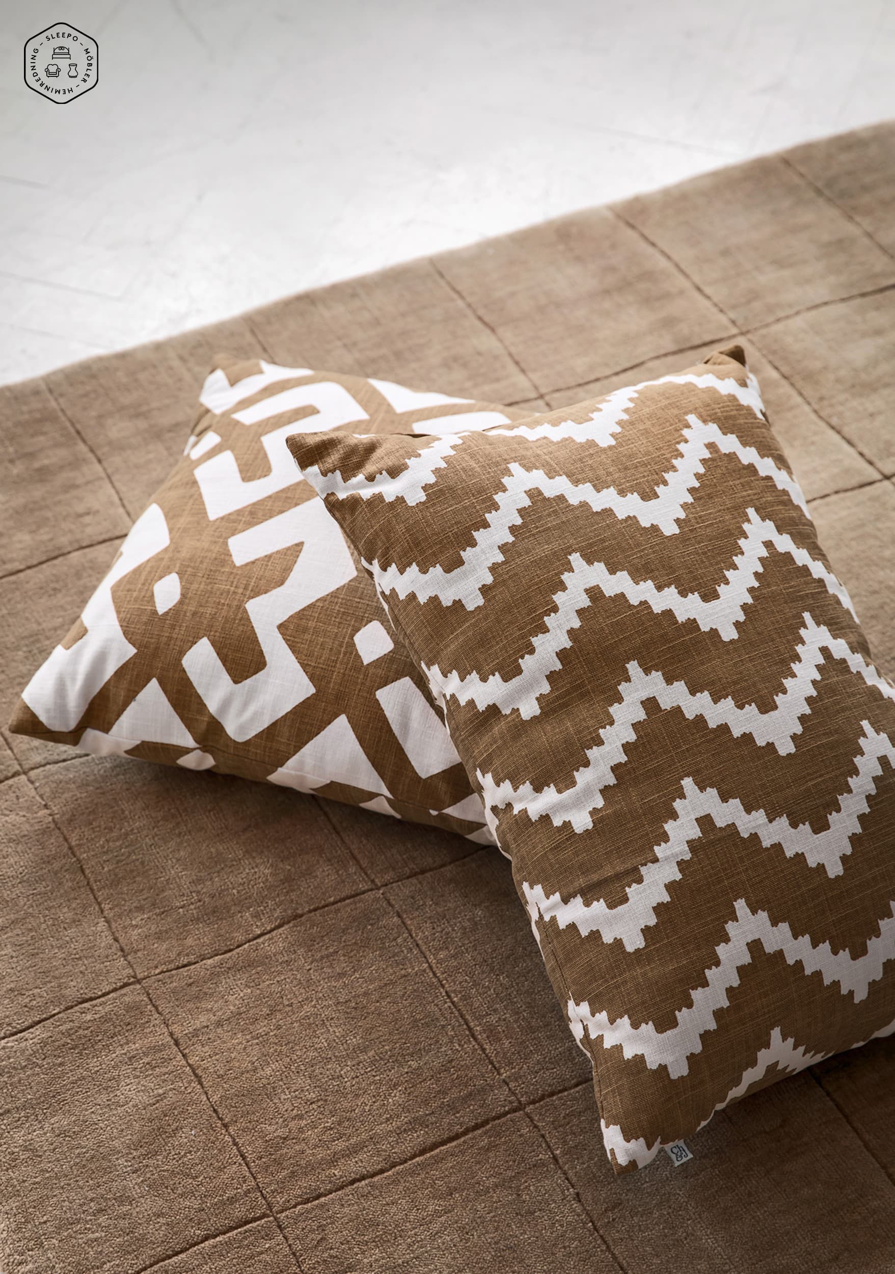 Dadra Outdoor Zierkissen Beige/Off-Weiß 50x50