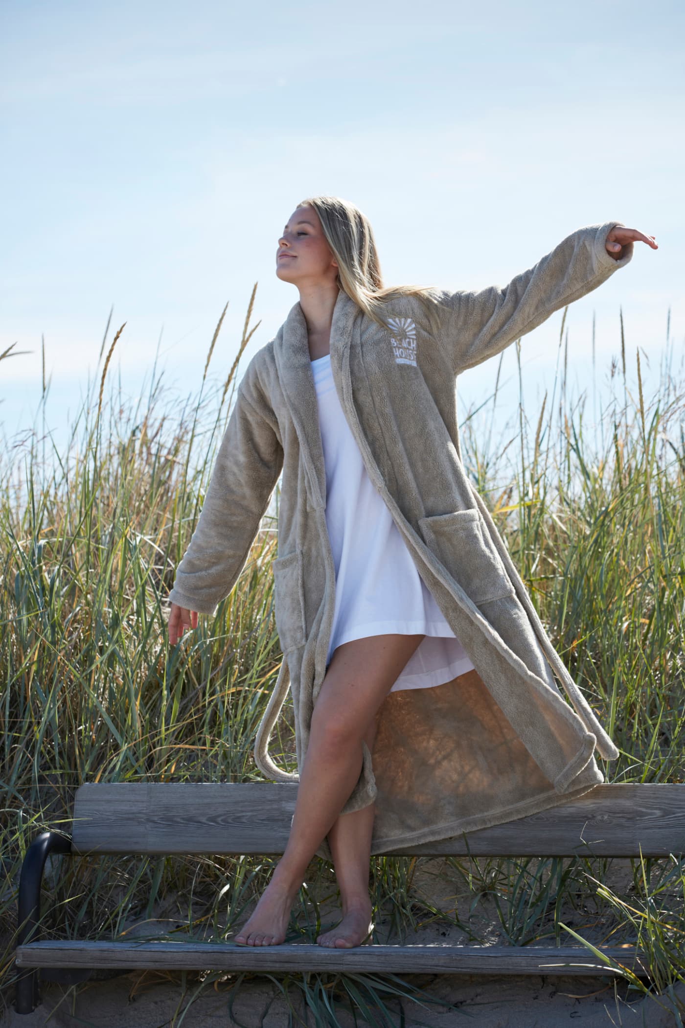Softie Bathrobe Tan M