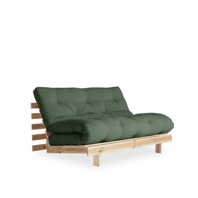 Roots Schlafsofa Natur/Olivgrün 140cm