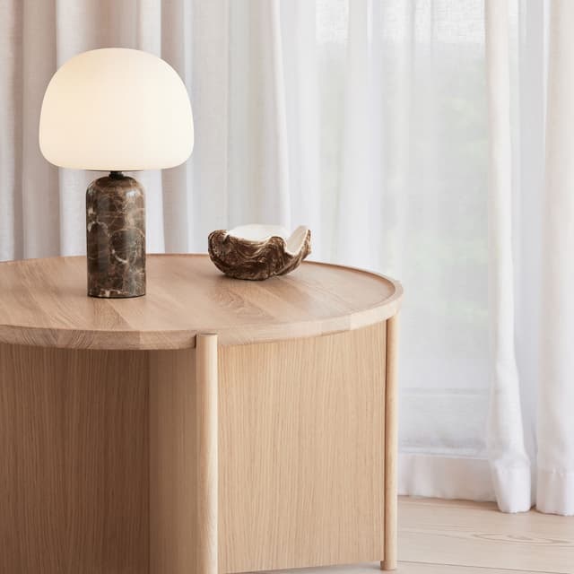 Kin Table Lamp Brown Marble 33cm