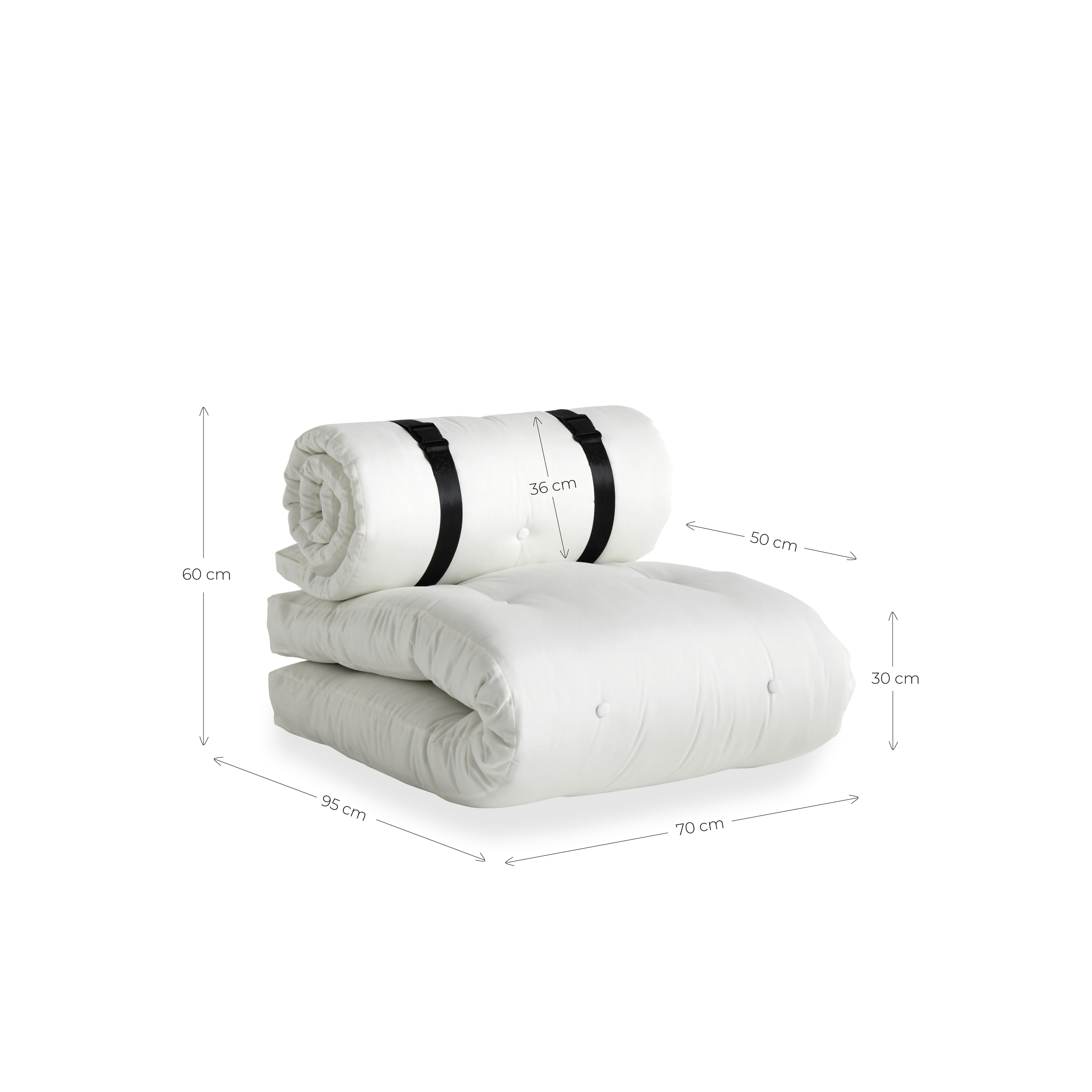 Buckle-Up Outdoor Lounging Mattress White