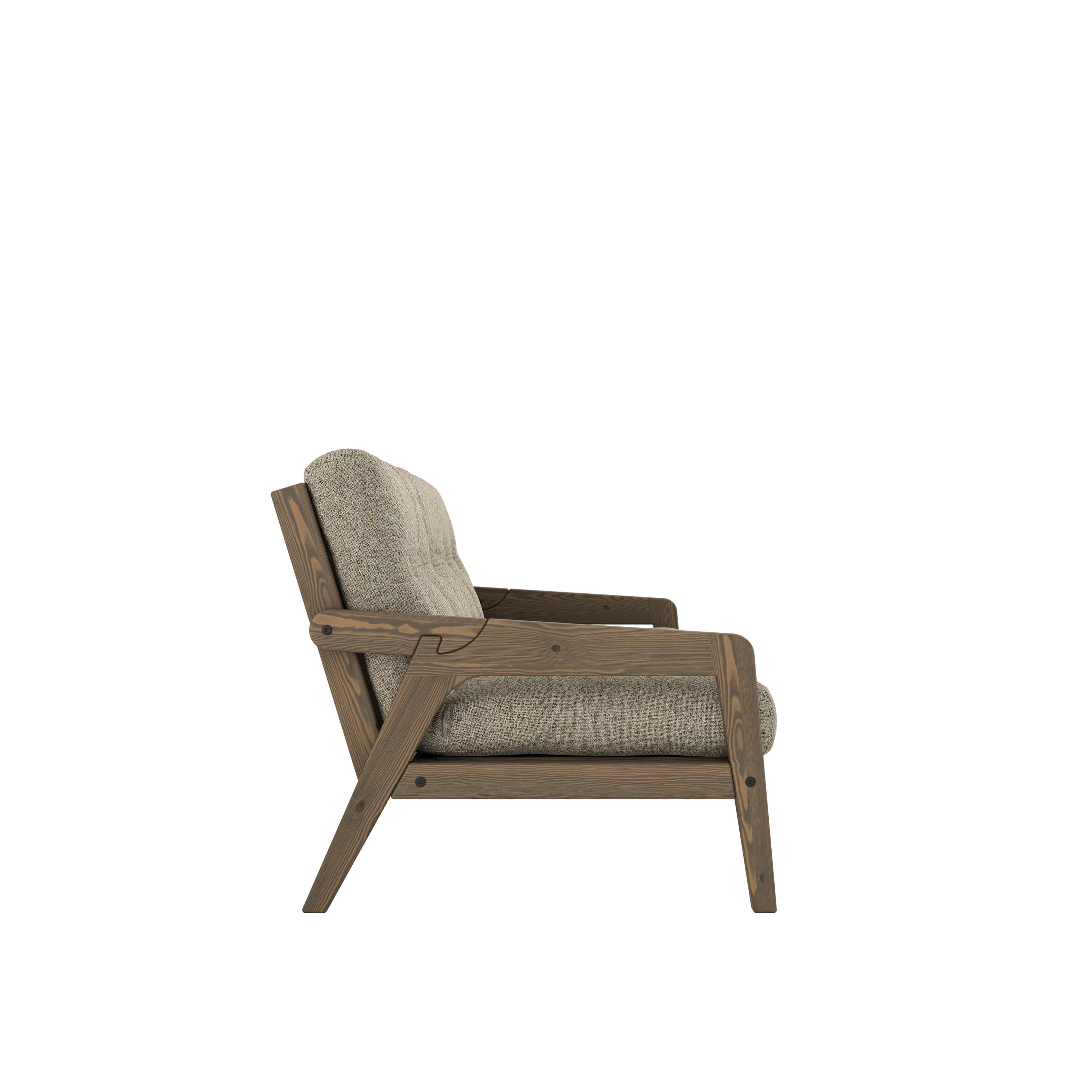 Grab Sofa Bed Carob Brown Lacquered/Warm Sand 204cm