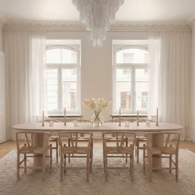 Bauer Dining Table White Oiled Oak 250+50+50