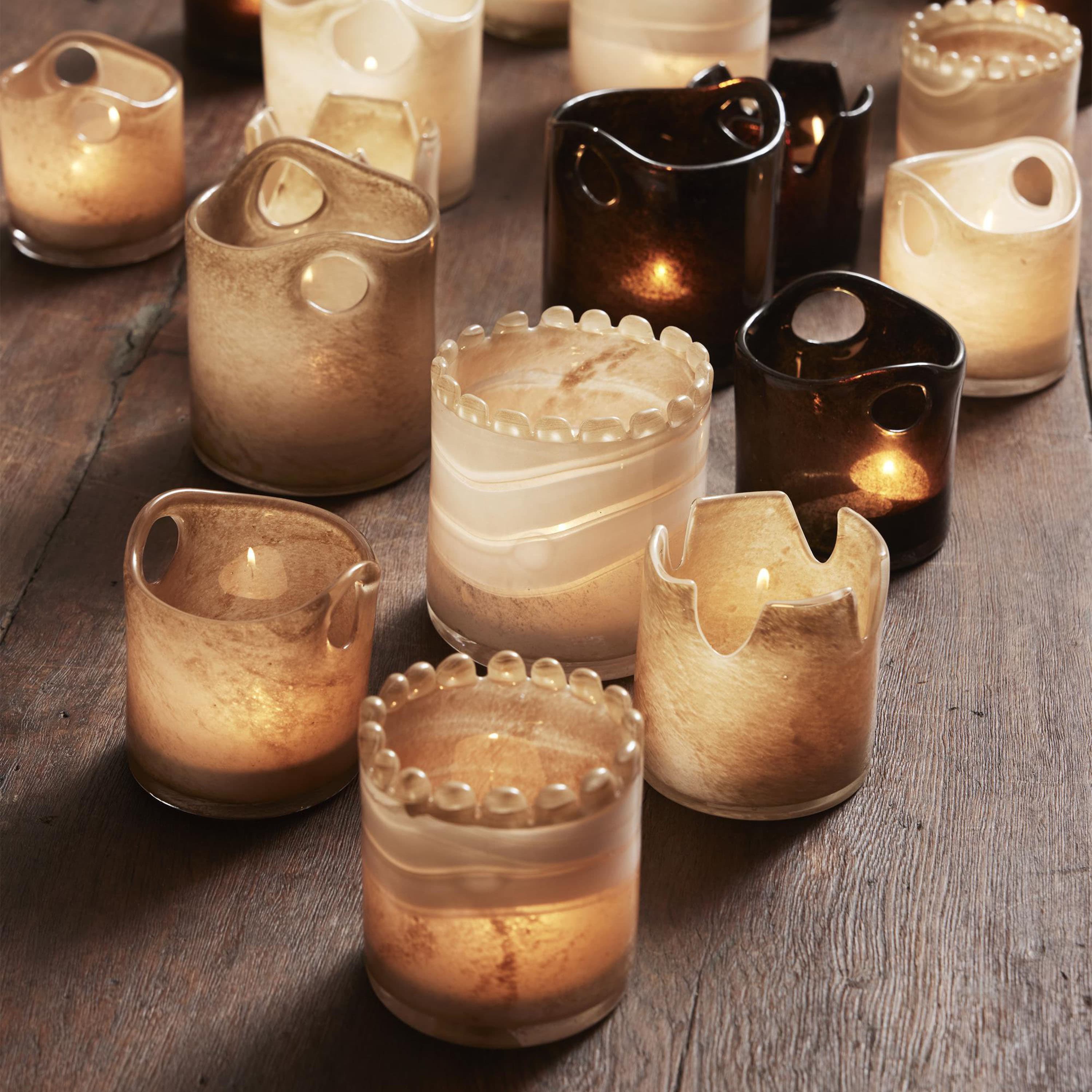 Buco Candle Holder Beige 14cm