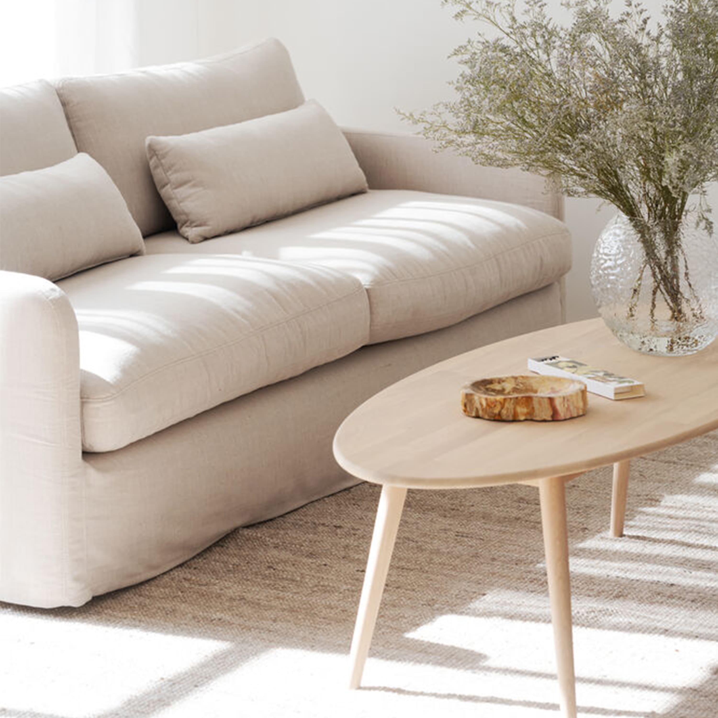 Tompkins Coffee Table White Pigmented 150x60cm