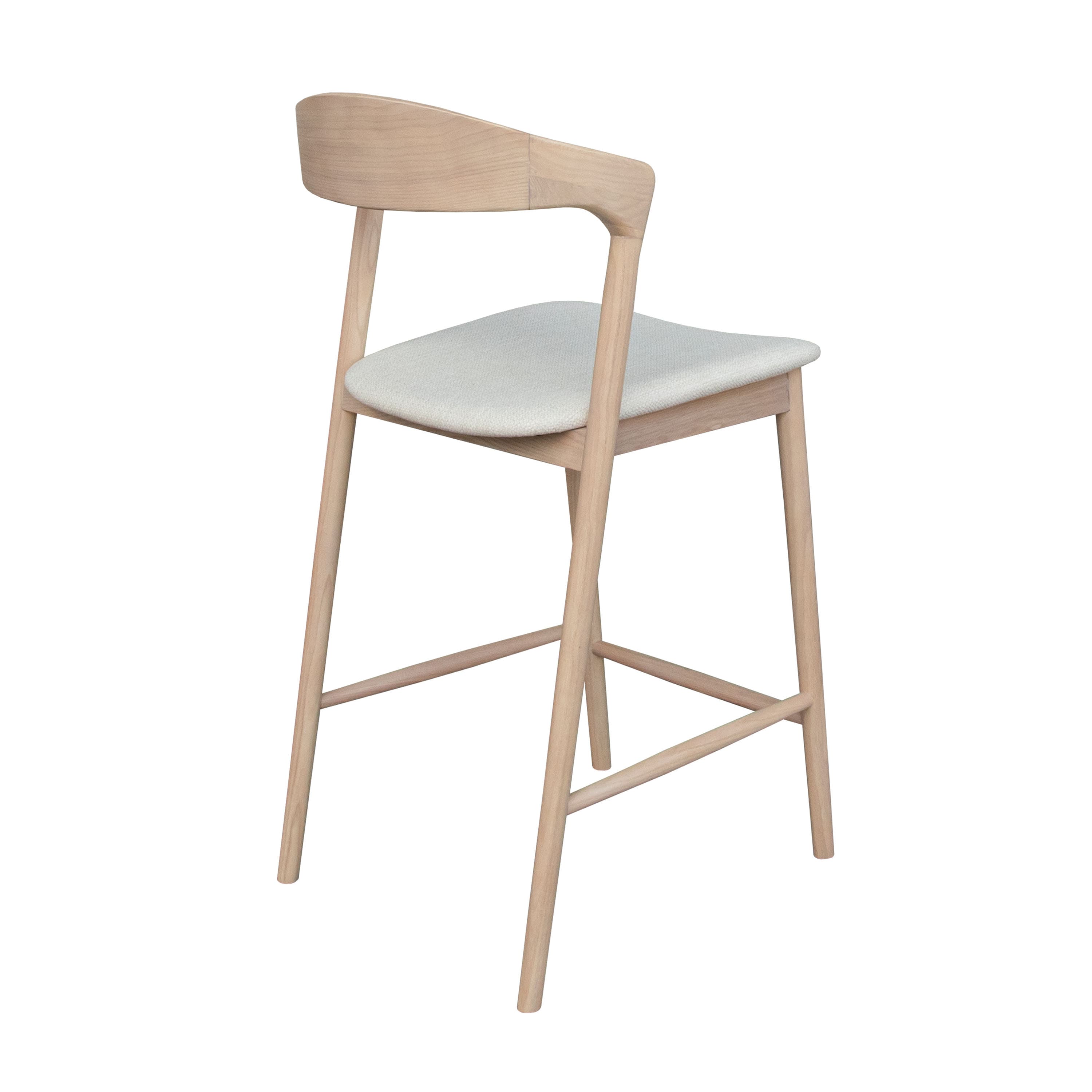 Casper Bar Stool White Oiled Oak/White