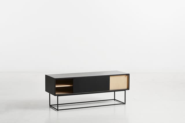 Virka Schrank Schwarz/Eiche 120x47