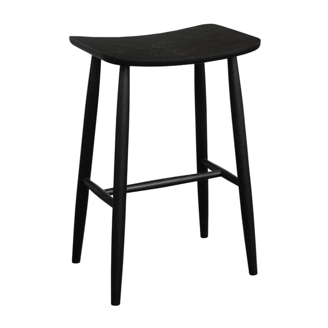Charlie Bar Stool Black Stained Oak