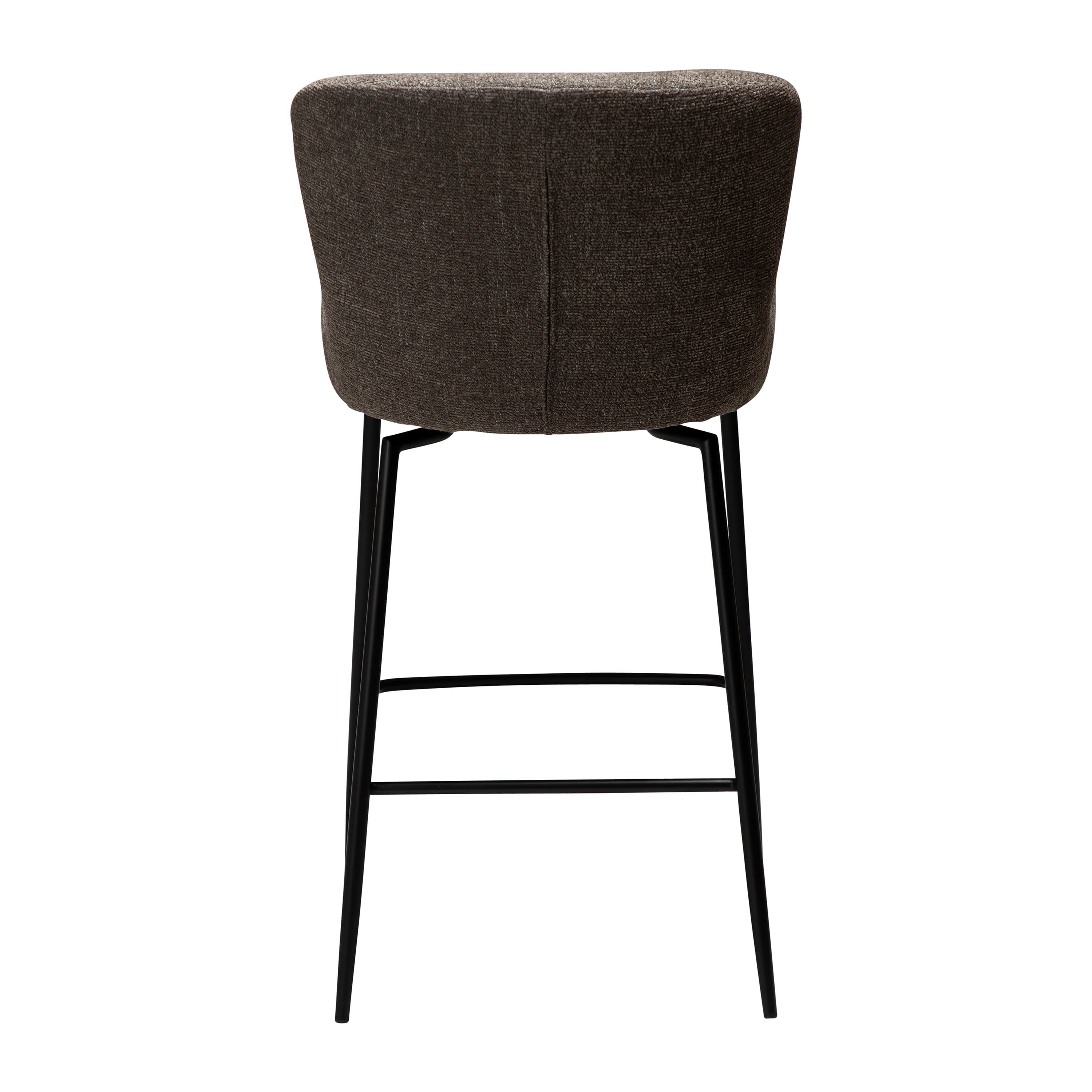 Glam Swivel Bar Stool Major Brown Bouclé