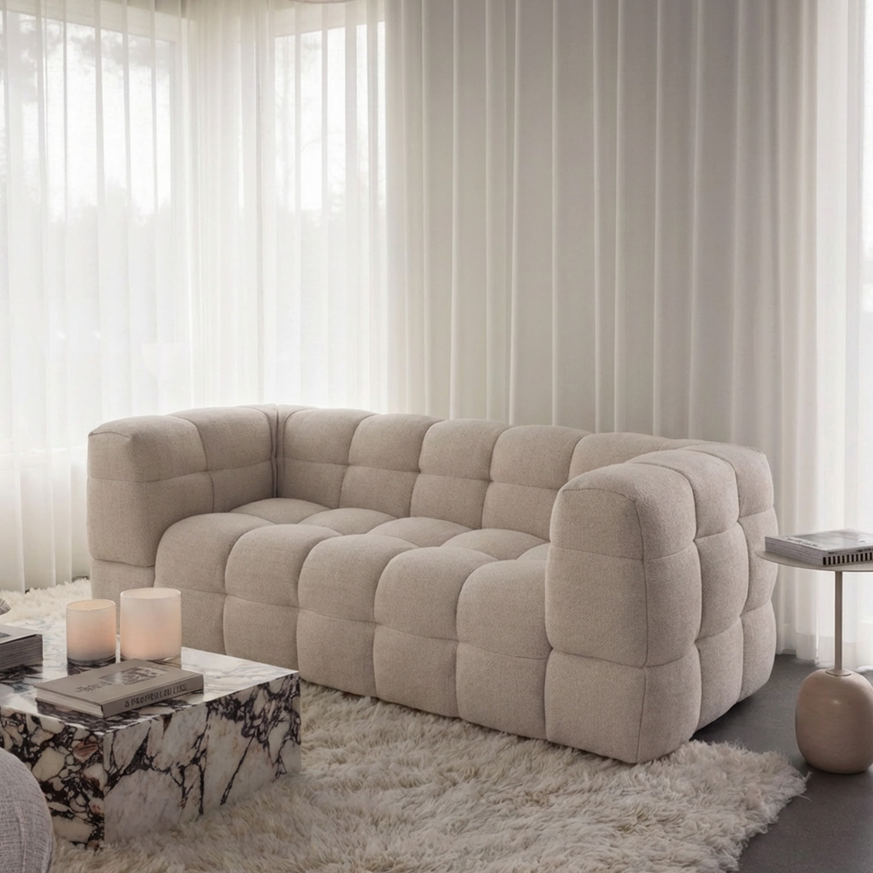 Billie 2-Sitzer Sofa Beige Bouclé