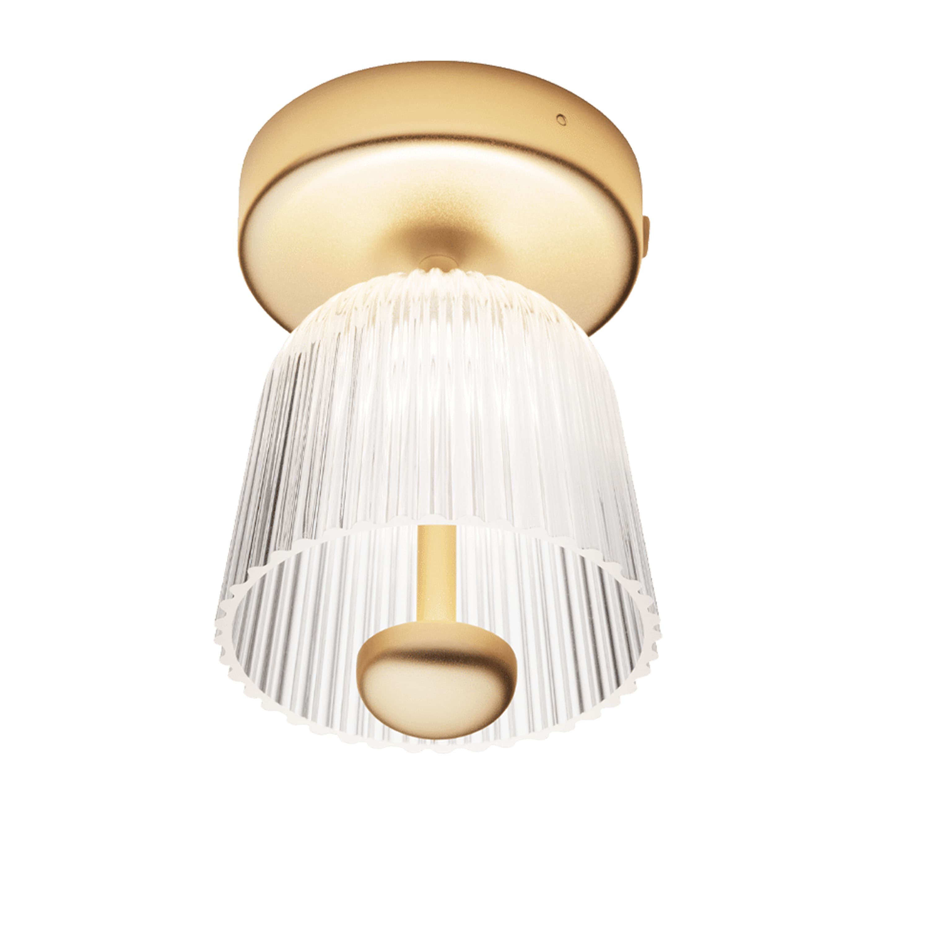 Asteea Pendelleuchte Satin Brass/Ripple Clear