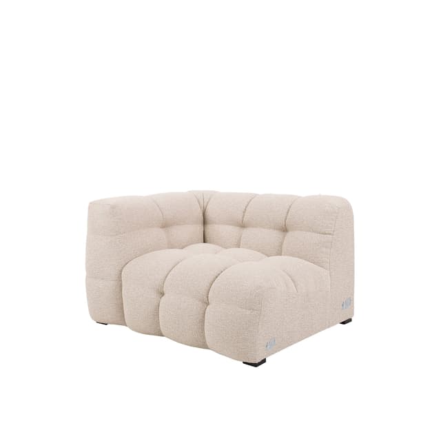 Billie 1-Sitzer Sofa Modul Links Armlehne Beige Bouclé 118cm