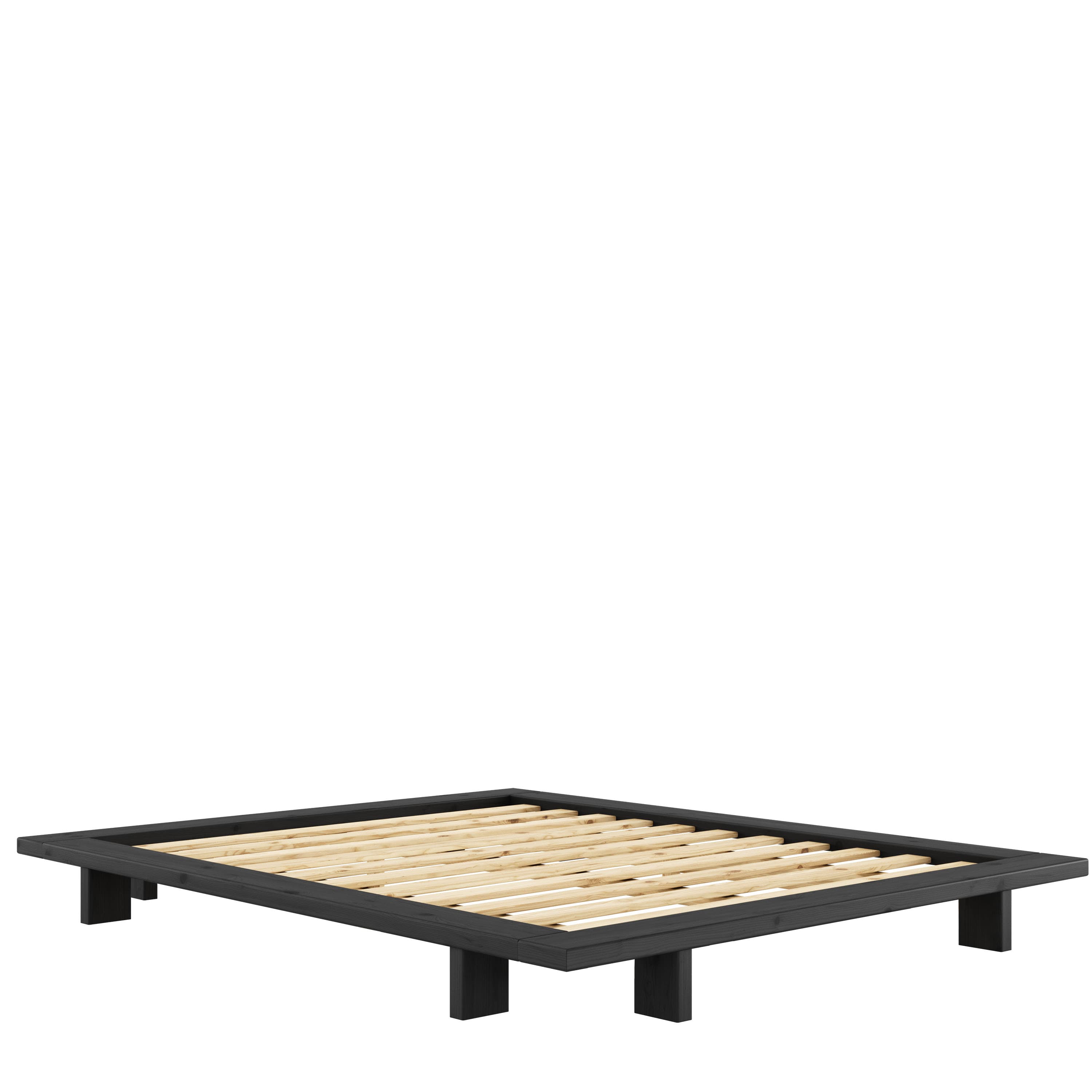 Japan Bettgestell Schwarz 160cm